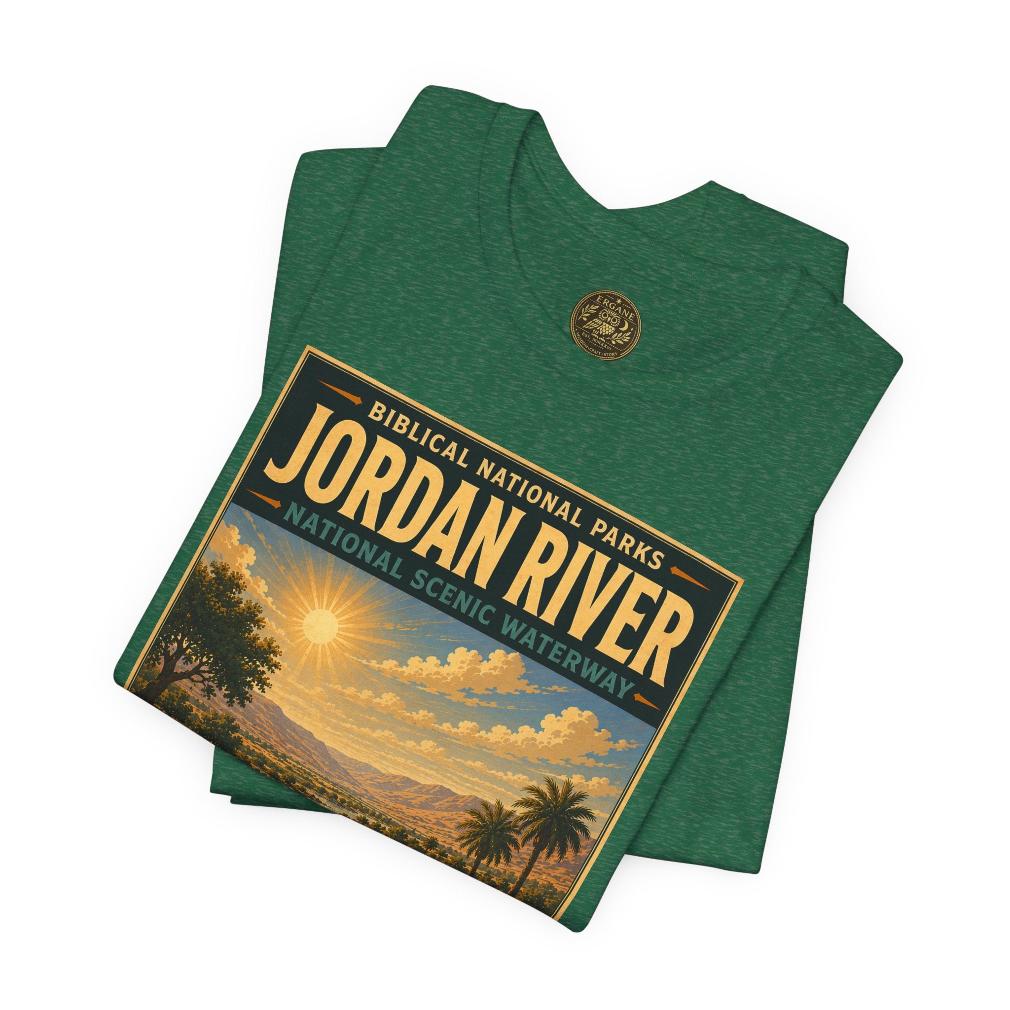 Biblical National Parks Collection III- The Promised Land #015/018 Joshua 3 | Vintage nature poster Tee | Biblical national parks graphic shirt