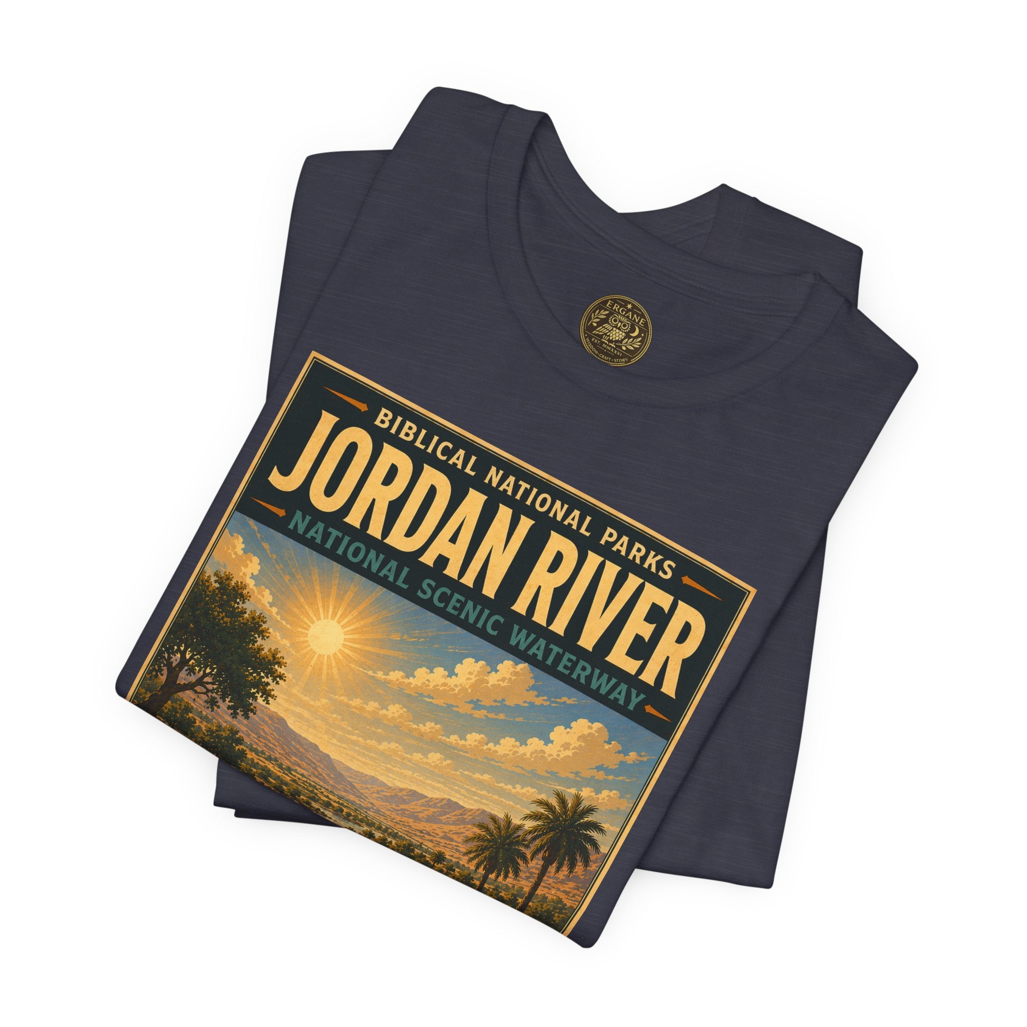 Biblical National Parks Collection III- The Promised Land #015/018 Joshua 3 | Vintage nature poster Tee | Biblical national parks graphic shirt