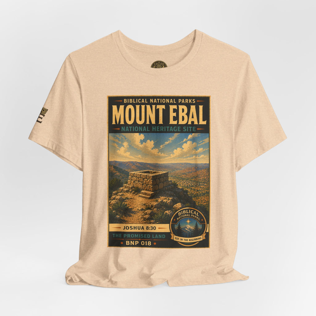 Biblical National Parks Collection III- The Promised Land #018/018 Joshua 8: 30 | Vintage nature poster Tee | Biblical national parks graphic shirt