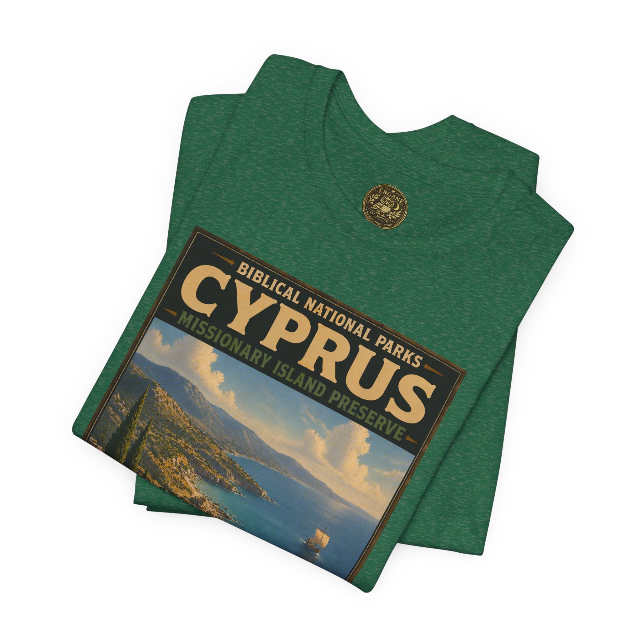 Biblical National Parks Collection VIII- The Apostles' Trails #044/049 | Acts 13 | Vintage nature poster Tee | Biblical national parks graphic shirt