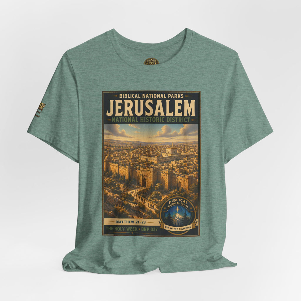 Biblical National Parks Collection VII- The Holy Week #037/041 | Matthew 21-23 | Vintage nature poster Tee | Biblical national parks graphic shirt