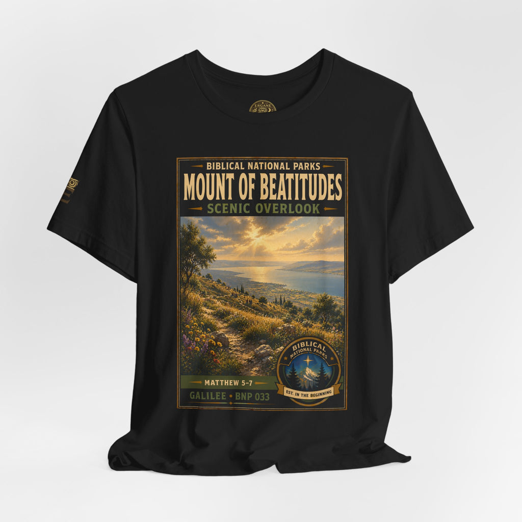 Biblical National Parks Collection VI- Galilee #033/035 Matthew 5-7 | Vintage nature poster Tee | Biblical national parks graphic shirt