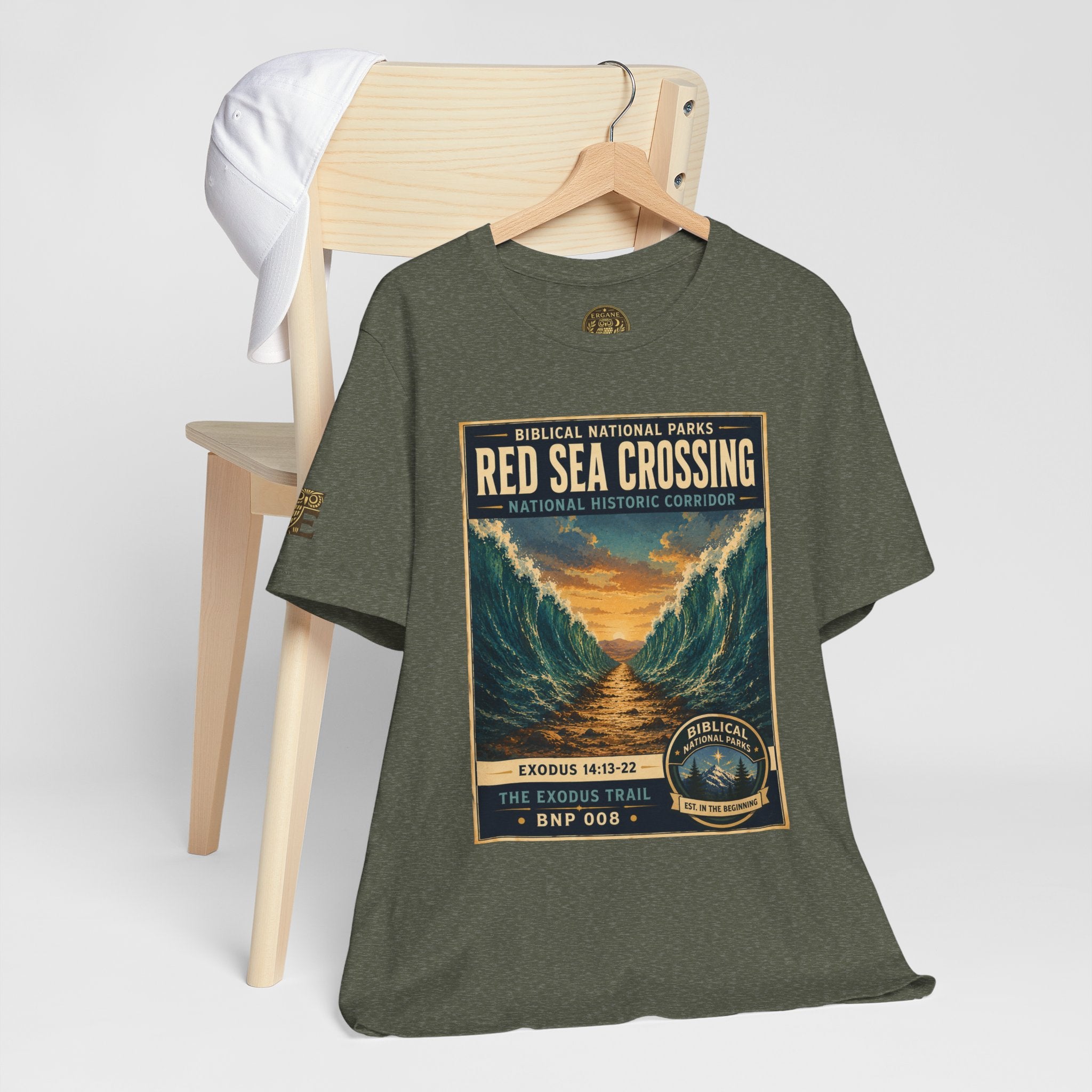 Biblical National Parks Collection II- The Exodus Trail #008/013 Exodus 14: 13-22 | Vintage nature poster Tee | Biblical national parks graphic shirt