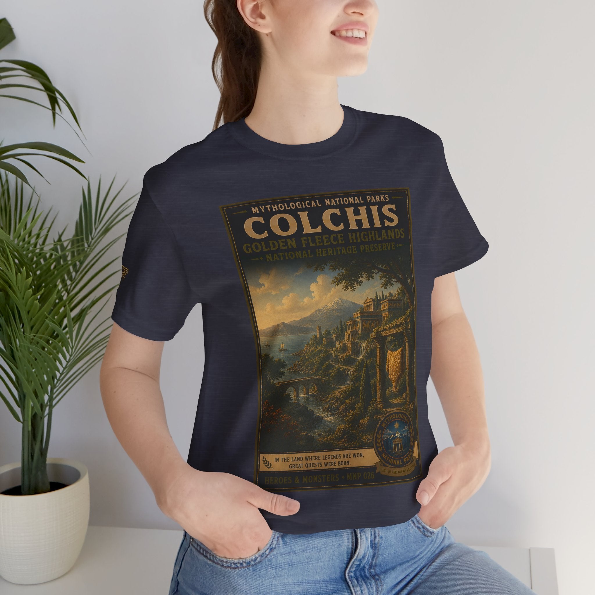 Mythological National Parks Collection III- #026-028 - Heros & Monsters | Vintage nature poster Tee | Mythological National Parks graphic shirt