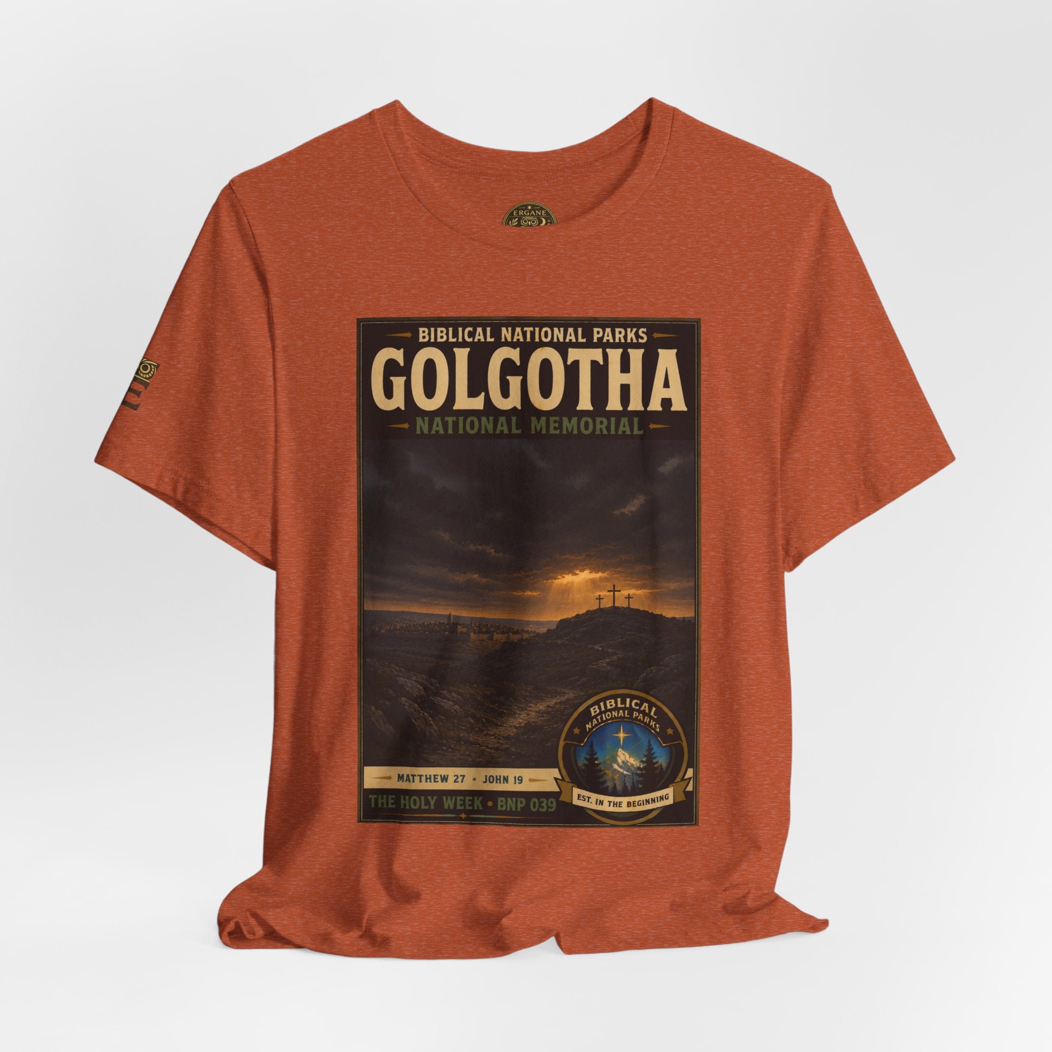 Biblical National Parks Collection VII- The Holy Week #039/041 | Matthew 27 - John 19 | Vintage nature poster Tee | Biblical national parks graphic shirt
