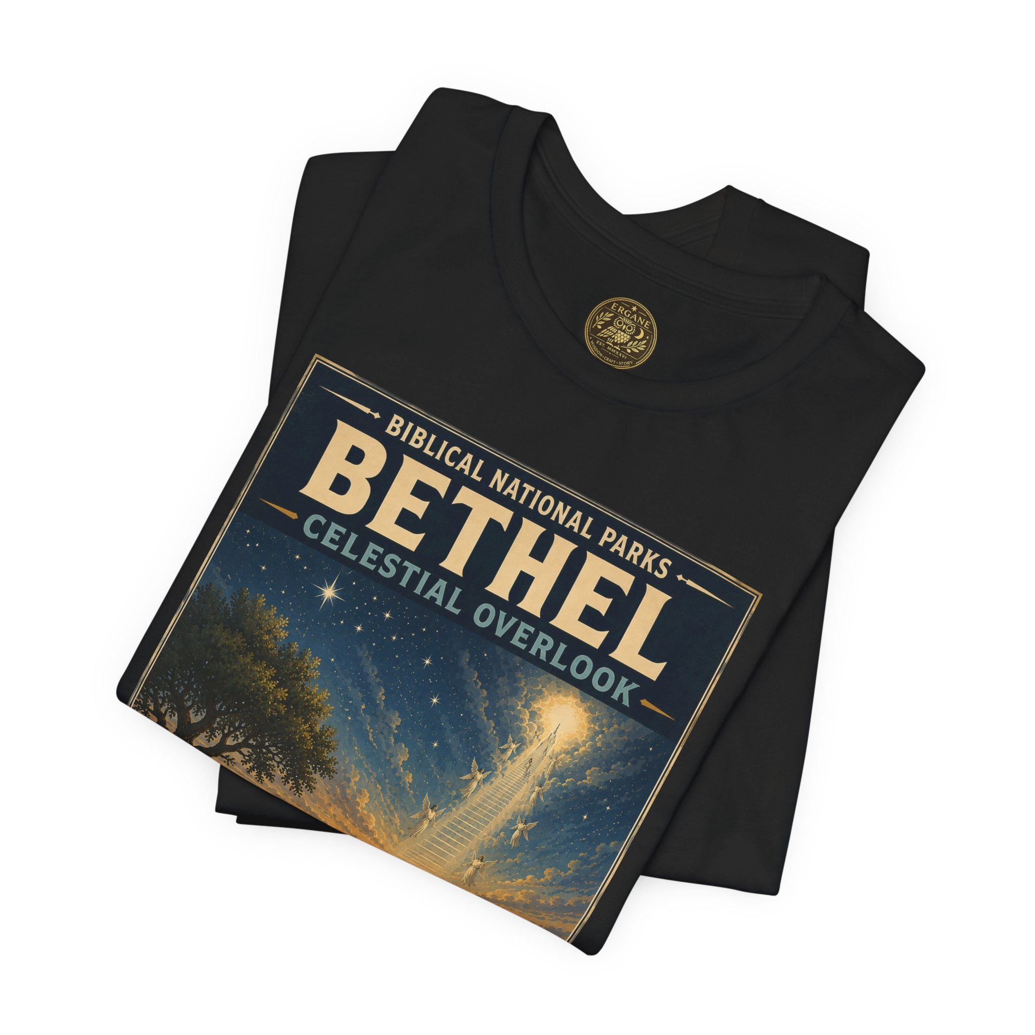 Biblical National Parks Collection I- In The Beginning #006/006 Genesis 28: 10-22 | Vintage nature poster Tee | Biblical national parks graphic shirt