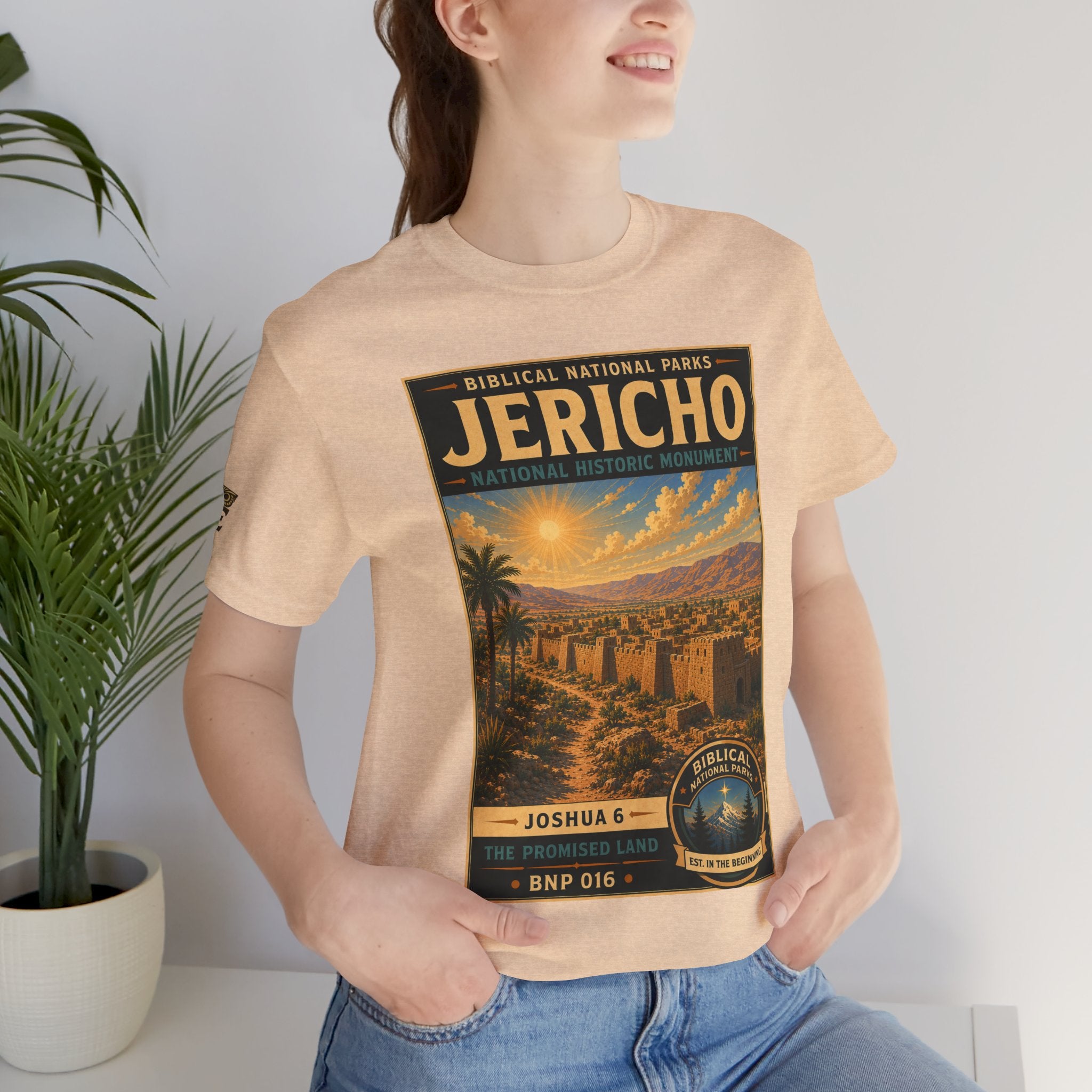 Biblical National Parks Collection III- The Promised Land #016/018 Joshua 6 | Vintage nature poster Tee | Biblical national parks graphic shirt