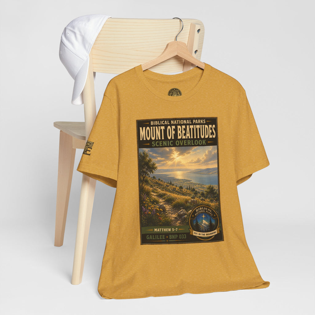 Biblical National Parks Collection VI- Galilee #033/035 Matthew 5-7 | Vintage nature poster Tee | Biblical national parks graphic shirt