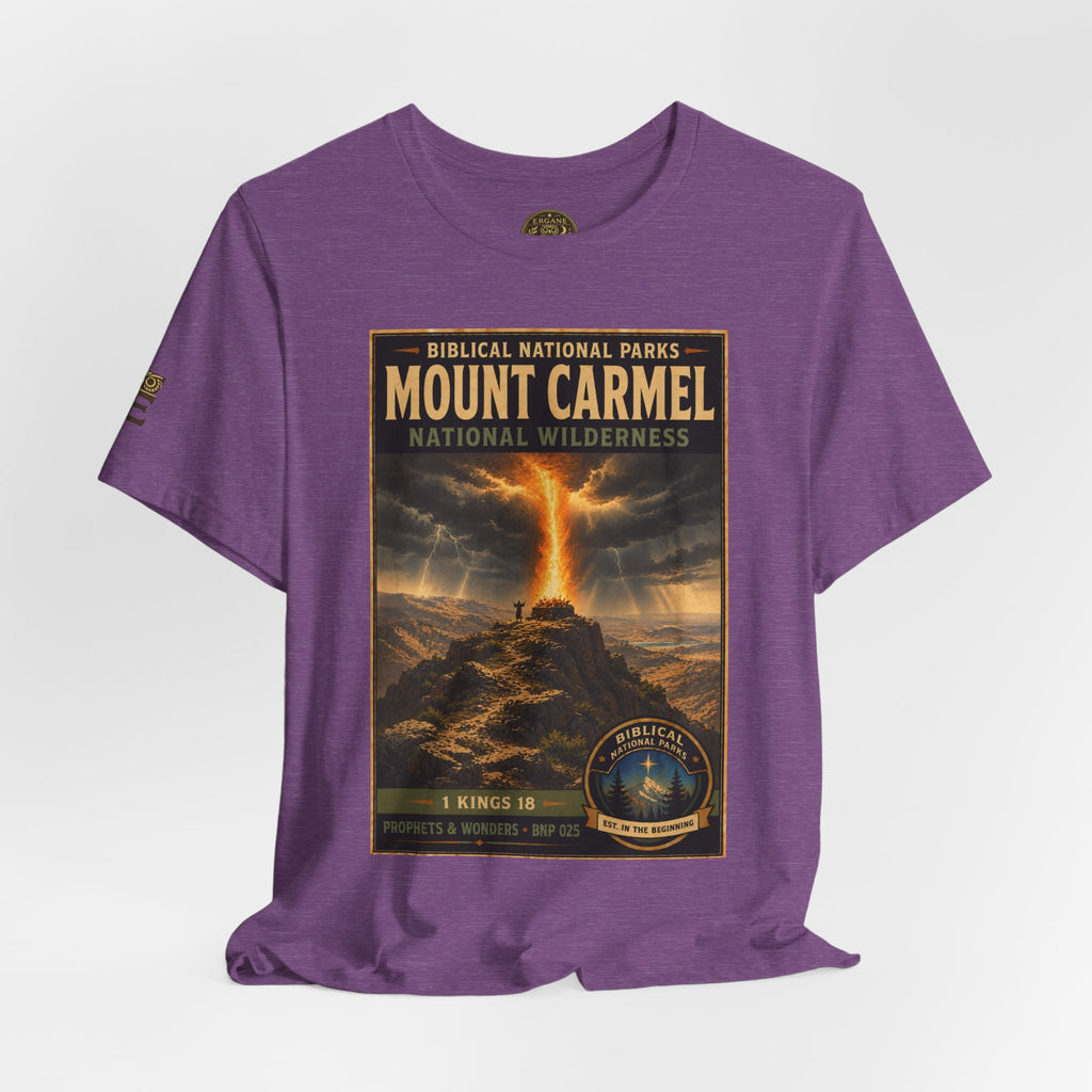 Biblical National Parks Collection V- Prophets & Wonders #025/030 1 Kings 18 | Vintage nature poster Tee | Biblical national parks graphic shirt