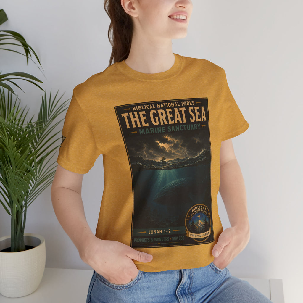 Biblical National Parks Collection V- Prophets & Wonders #030/030 Jonah 1-2 | Vintage nature poster Tee | Biblical national parks graphic shirt