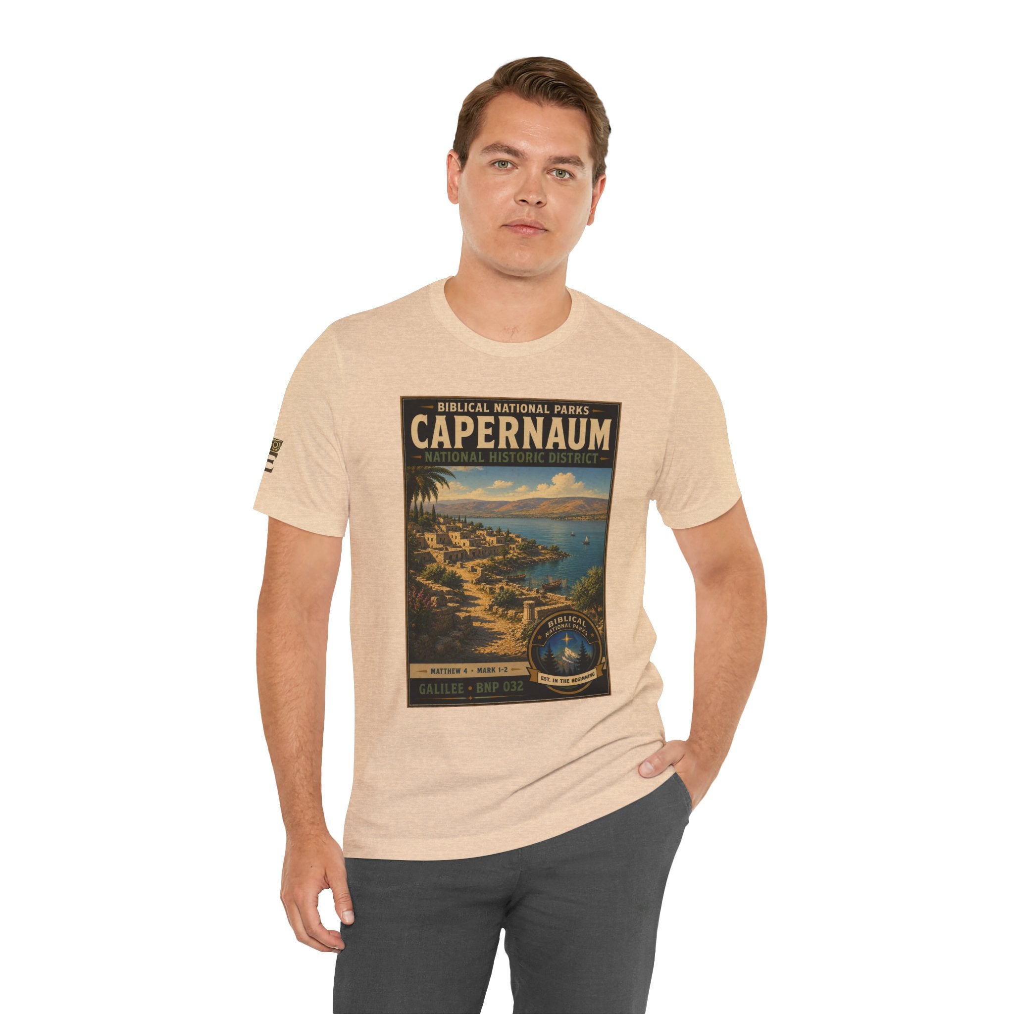 Biblical National Parks Collection VI- Galilee #032/035 Matthew 4 & Mark 1-2 | Vintage nature poster Tee | Biblical national parks graphic shirt