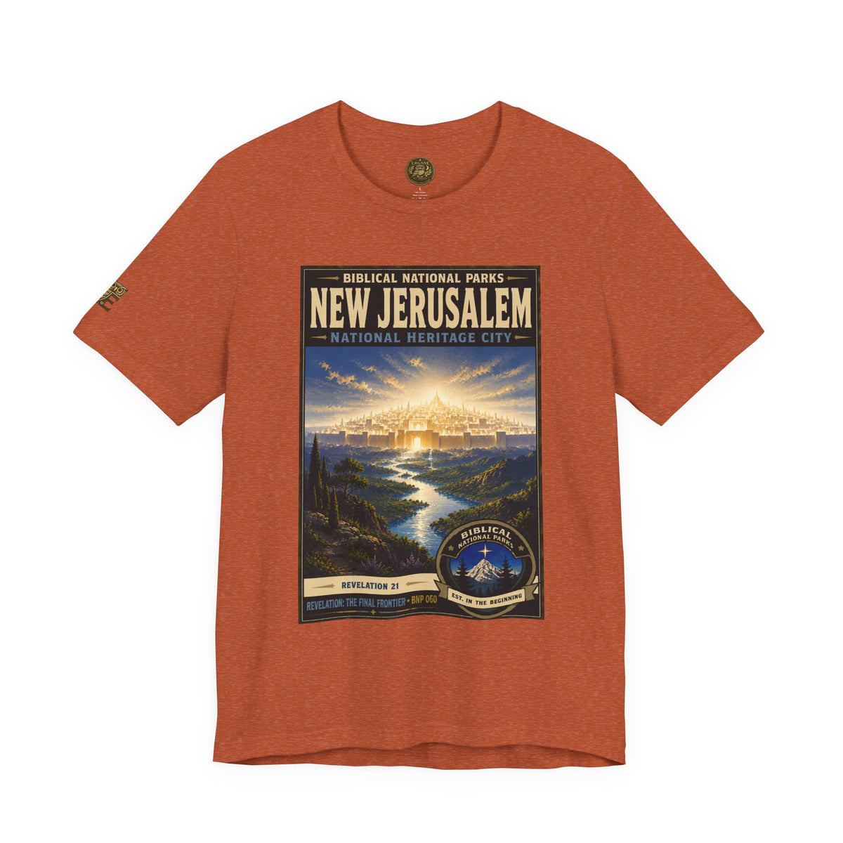 Biblical National Parks Collection X- #060/061 - Revelation: The Final Frontier | Revelation 21 | Vintage nature poster Tee | Biblical national parks graphic shirt 2