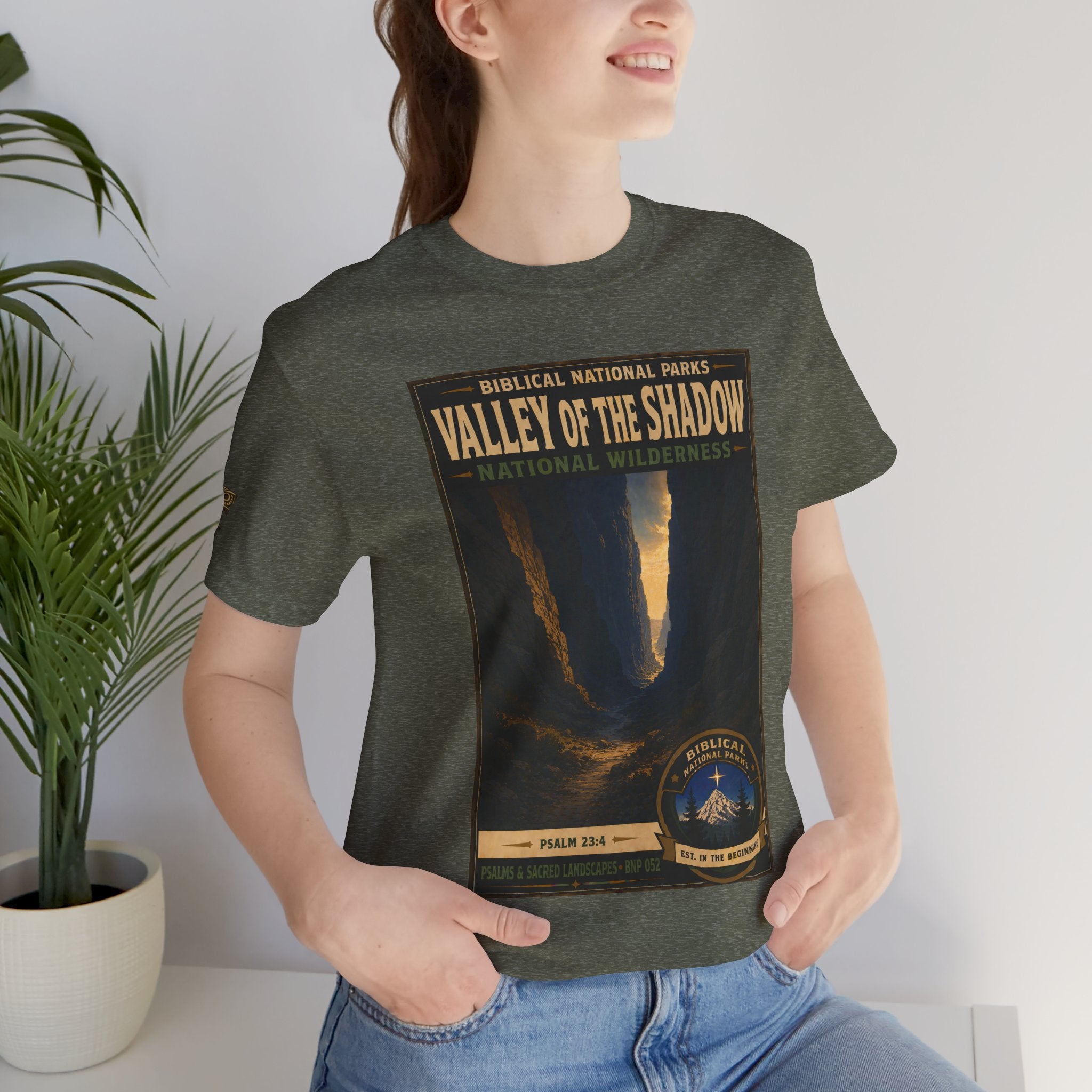 Biblical National Parks Collection IX- #052/054 -Psalms & Sacred Landscapes | Psalm 23:4 | Vintage nature poster Tee | Biblical national parks graphic shirt