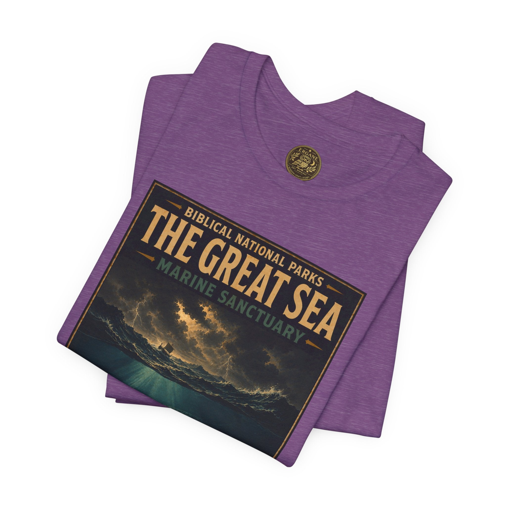 Biblical National Parks Collection V- Prophets & Wonders #030/030 Jonah 1-2 | Vintage nature poster Tee | Biblical national parks graphic shirt