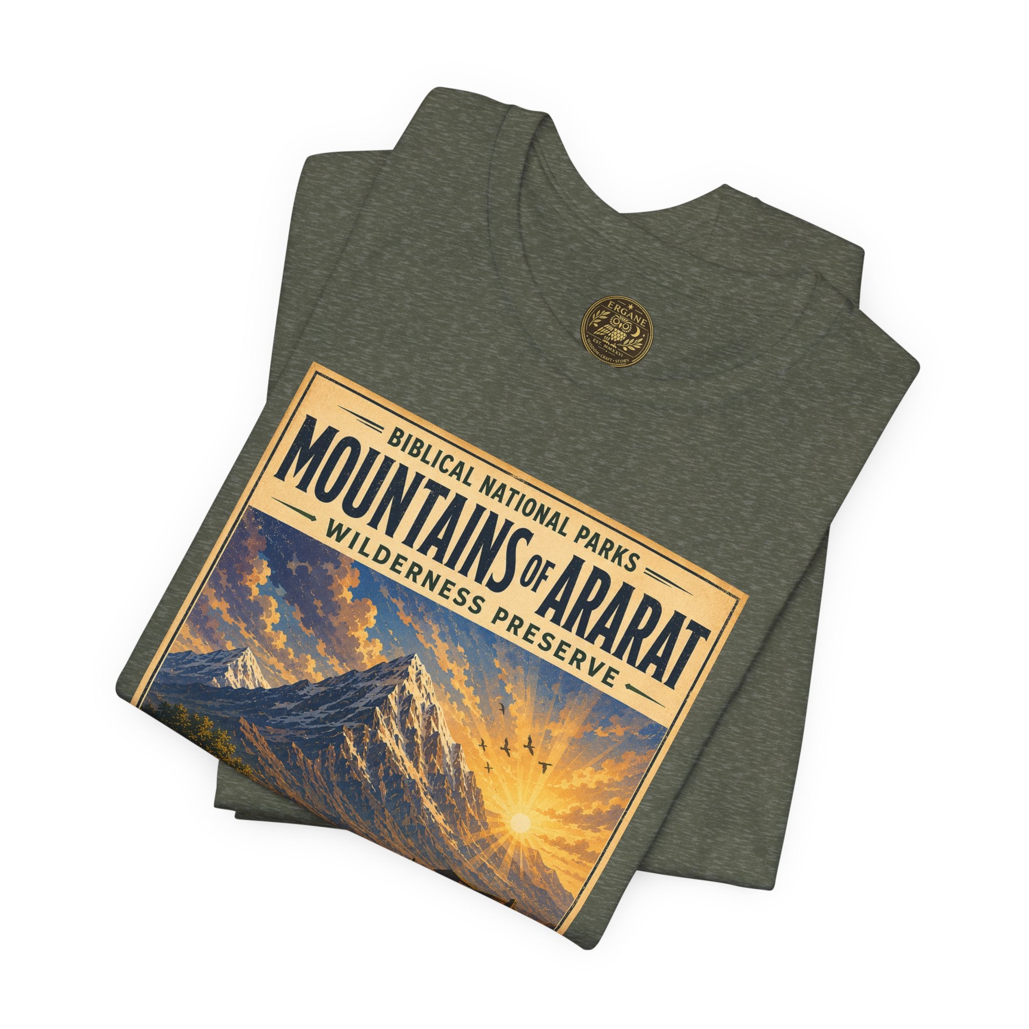 Biblical National Parks Collection I- In The Beginning #004/006 Genesis 8:4-5,17 | Vintage nature poster Tee | Biblical national parks graphic shirt