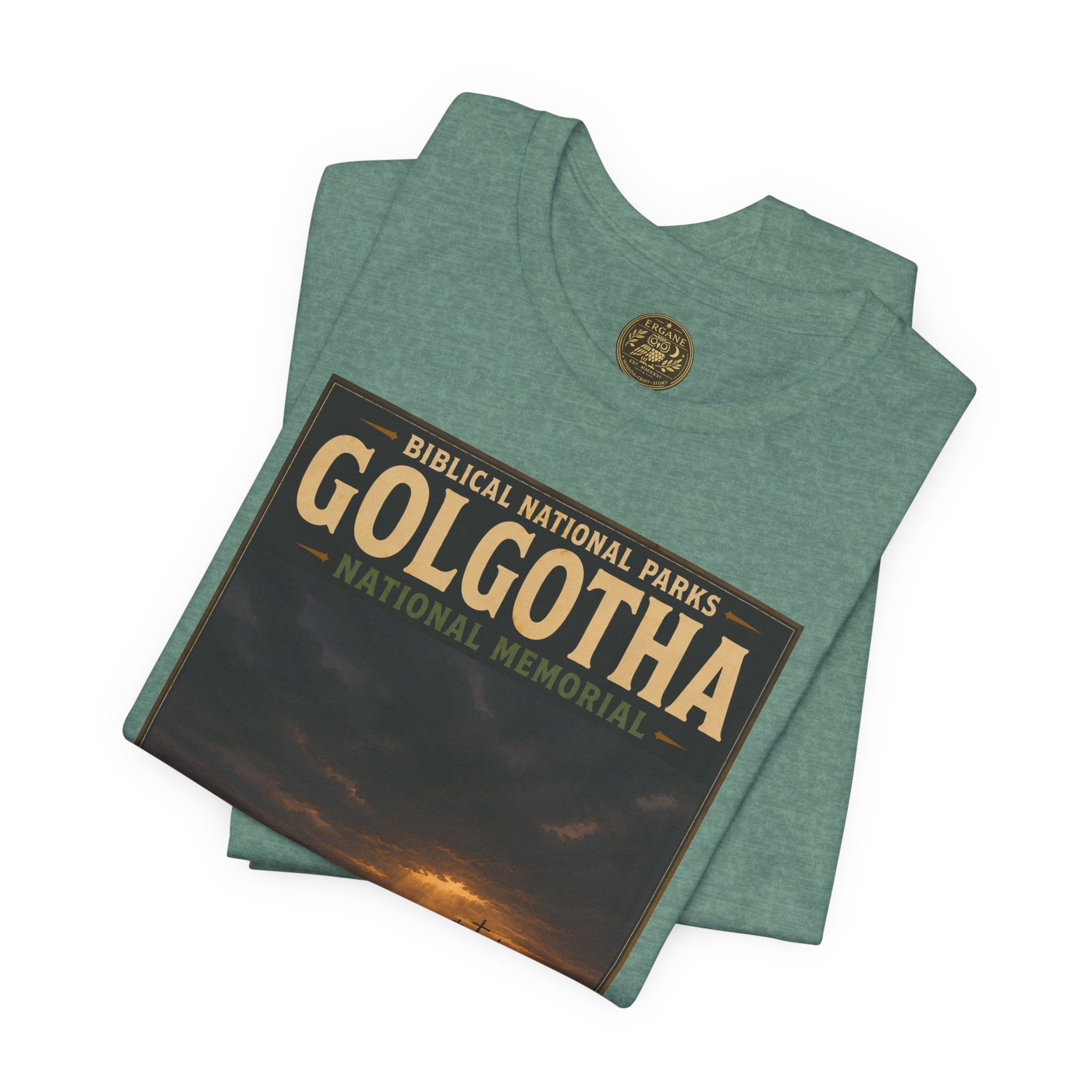 Biblical National Parks Collection VII- The Holy Week #039/041 | Matthew 27 - John 19 | Vintage nature poster Tee | Biblical national parks graphic shirt
