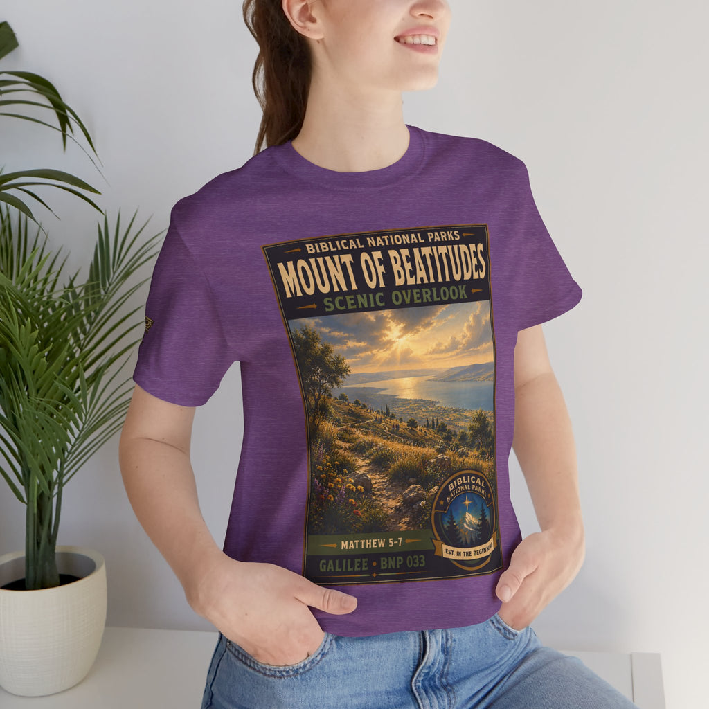 Biblical National Parks Collection VI- Galilee #033/035 Matthew 5-7 | Vintage nature poster Tee | Biblical national parks graphic shirt