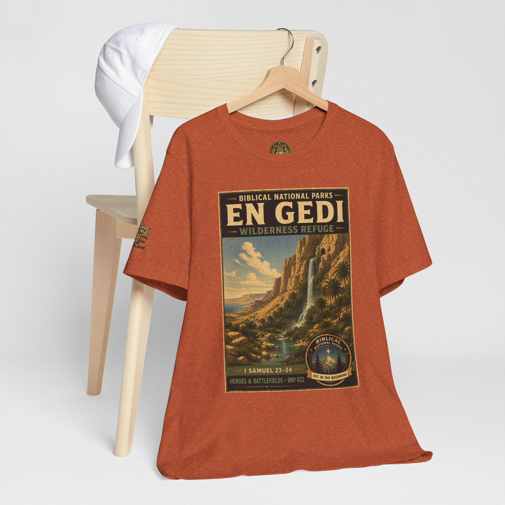 Biblical National Parks Collection IV- Heros & Battlefields #022/023 1 Samuel 23-24 | Vintage nature poster Tee | Biblical national parks graphic shirt
