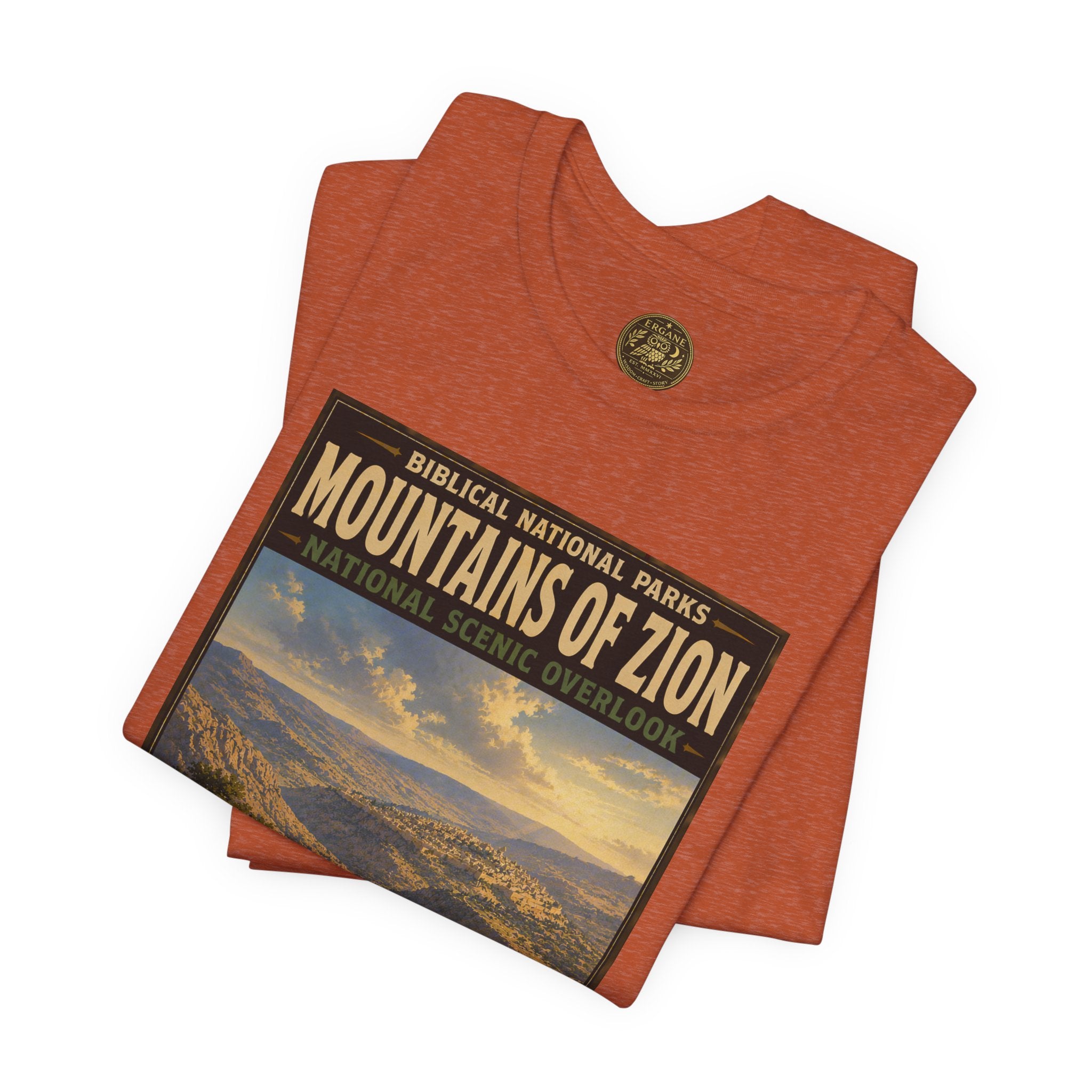 Biblical National Parks Collection IX- #053/054 -Psalms & Sacred Landscapes | Psalm 125 | Vintage nature poster Tee | Biblical national parks graphic shirt