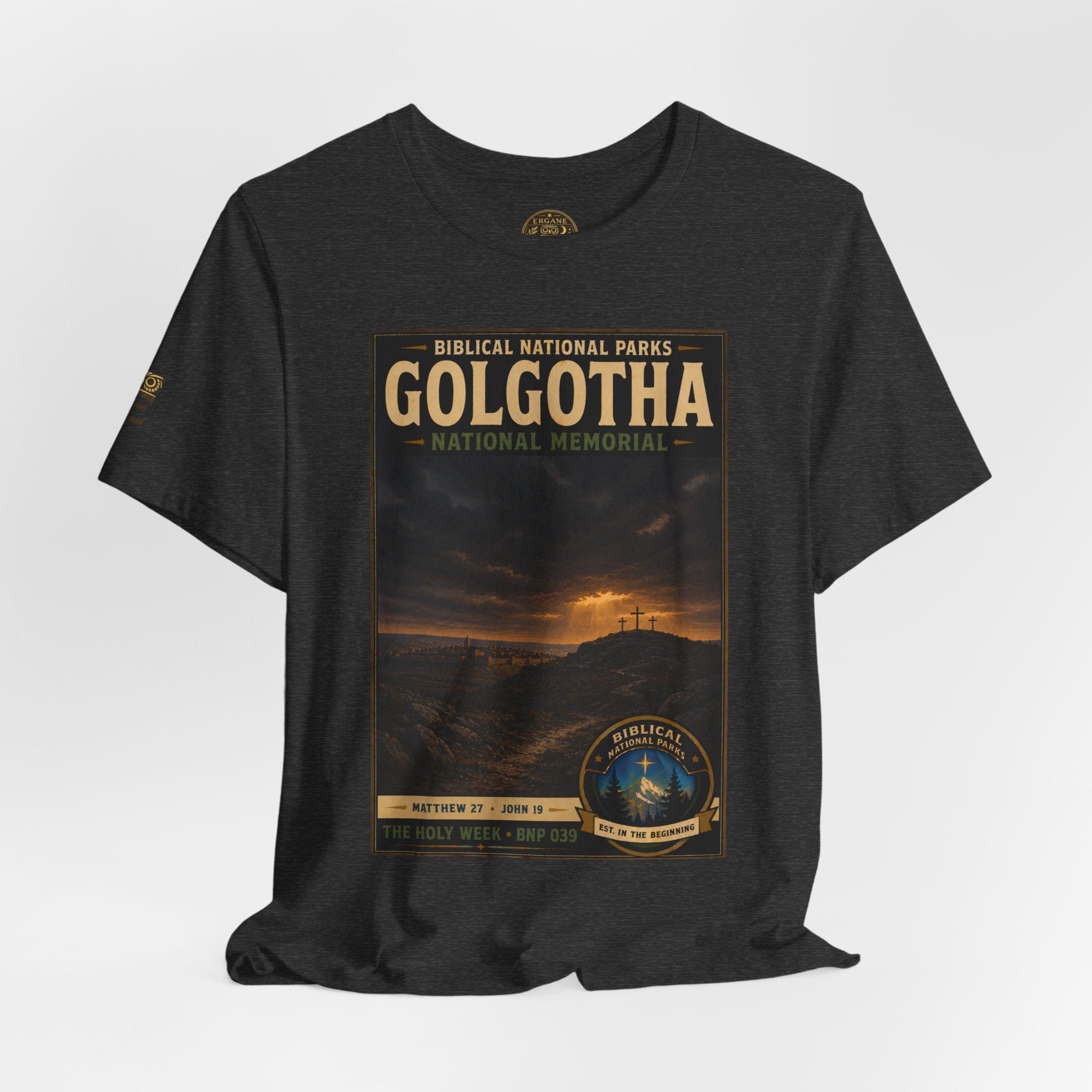 Biblical National Parks Collection VII- The Holy Week #039/041 | Matthew 27 - John 19 | Vintage nature poster Tee | Biblical national parks graphic shirt