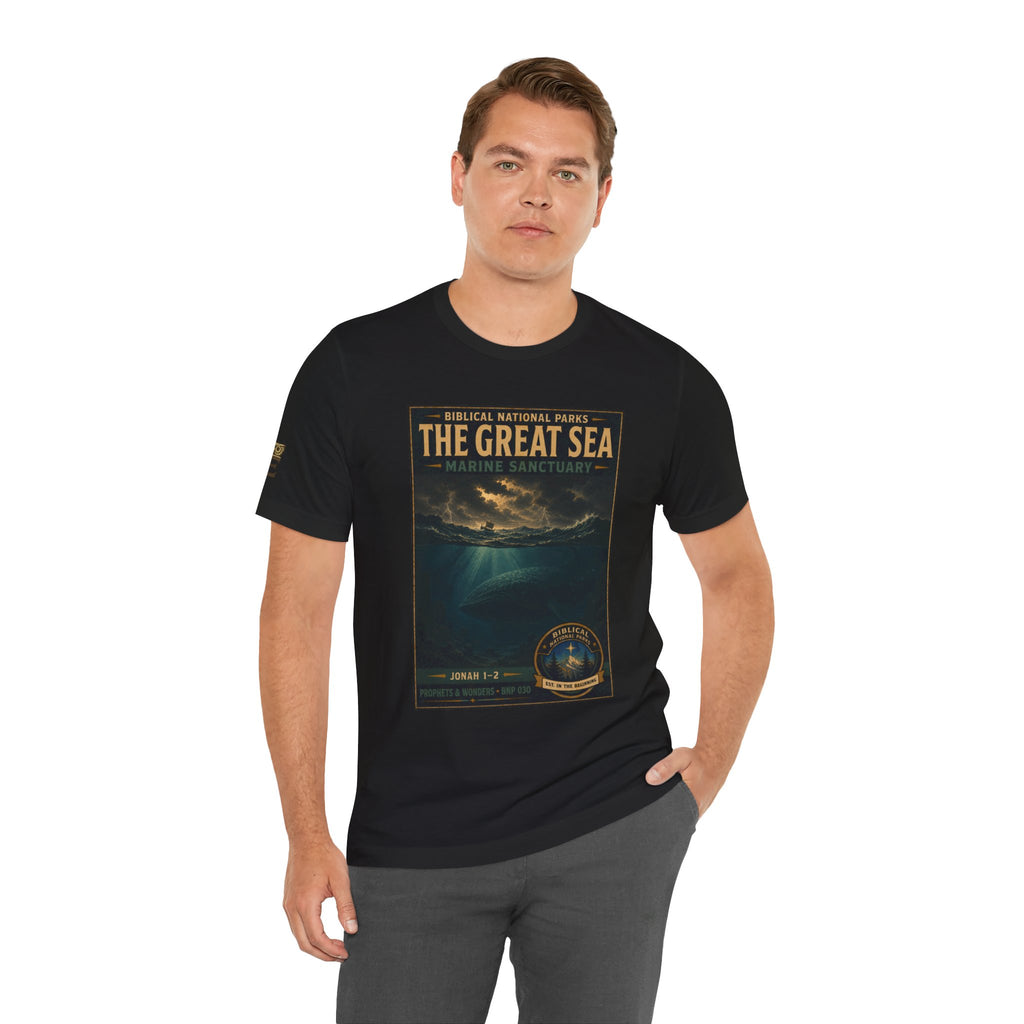Biblical National Parks Collection V- Prophets & Wonders #030/030 Jonah 1-2 | Vintage nature poster Tee | Biblical national parks graphic shirt