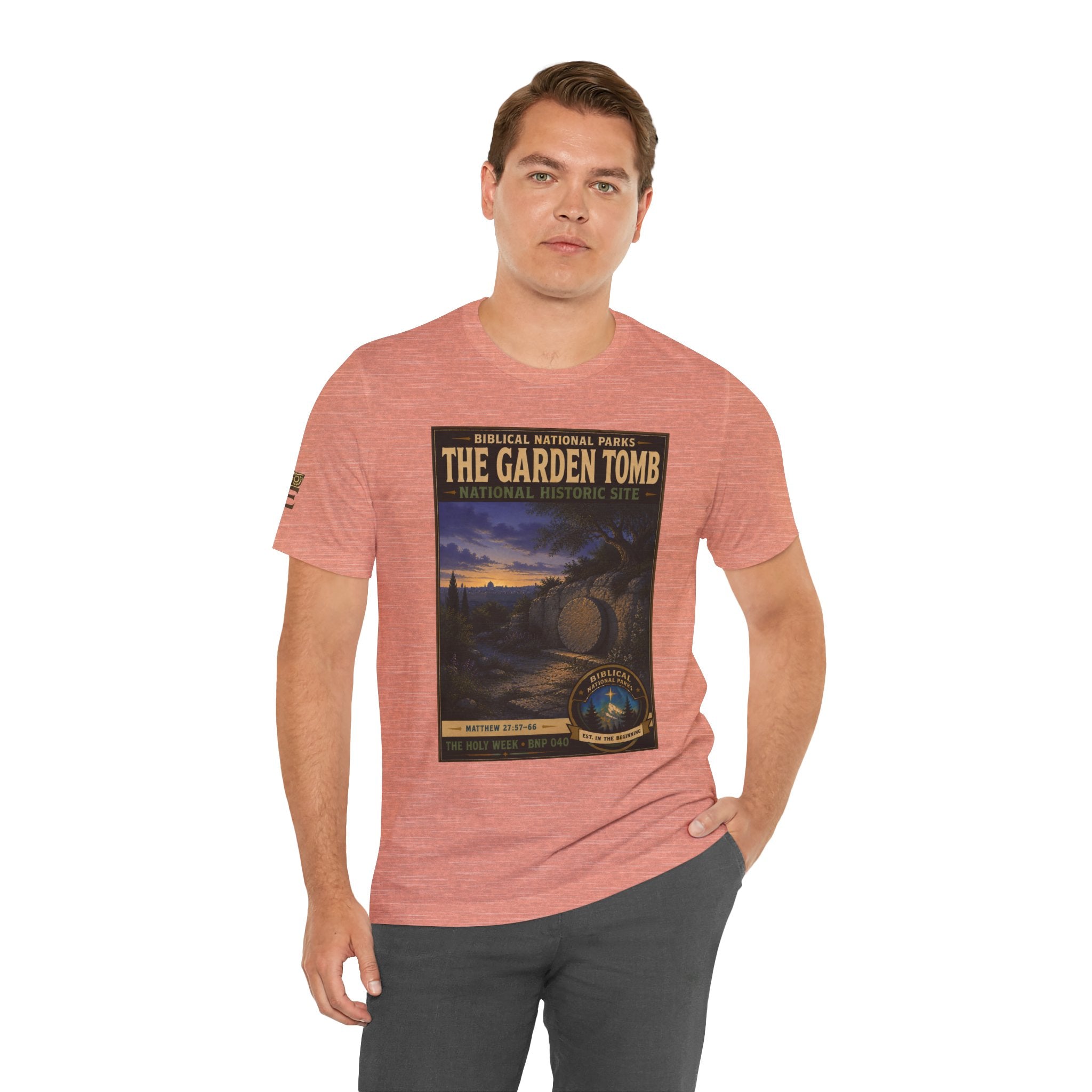 Biblical National Parks Collection VII- The Holy Week #040/041 | Matthew 27: 55-66 | Vintage nature poster Tee | Biblical national parks graphic shirt