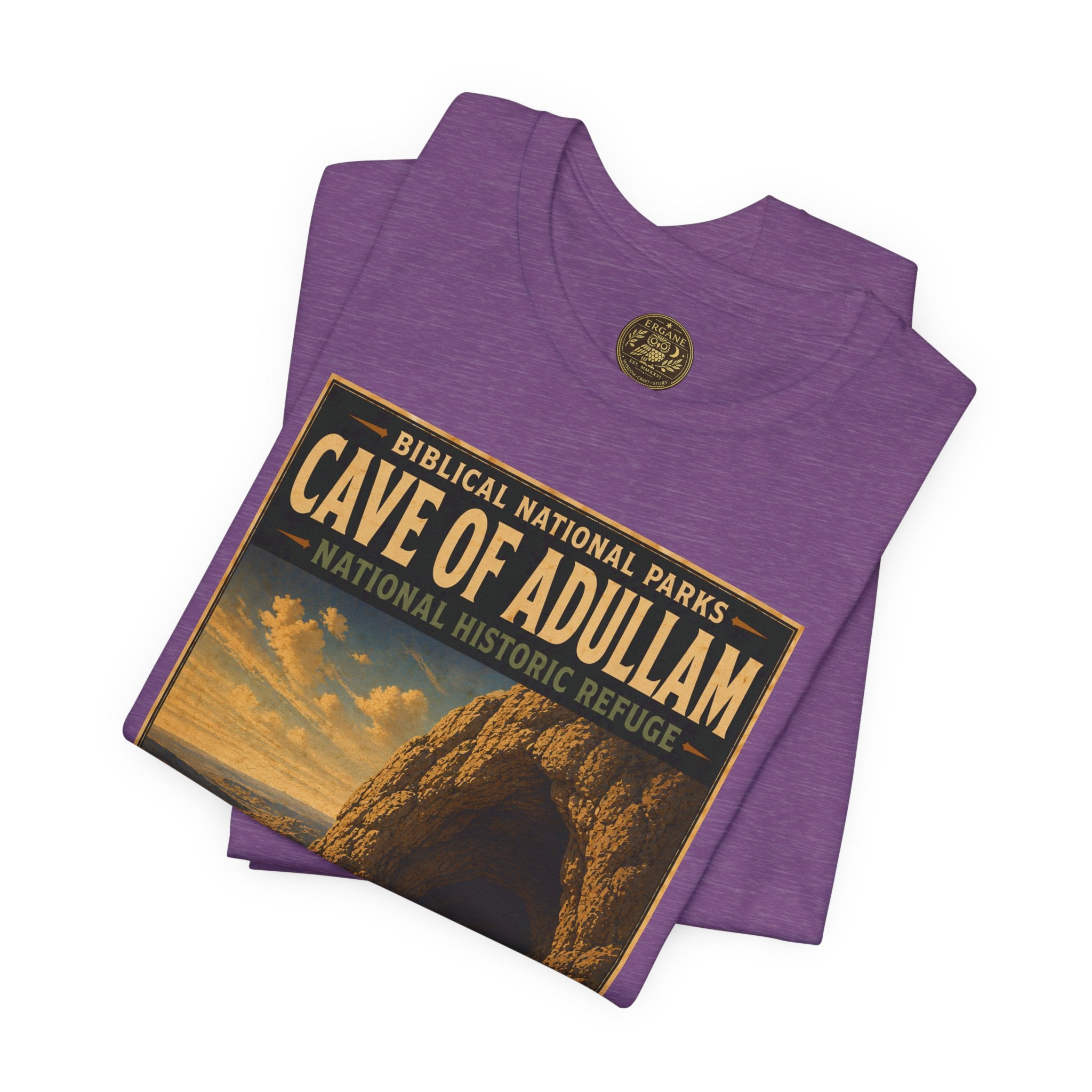 Biblical National Parks Collection IV- Heros & Battlefields #023/023 1 Samuel 22 | Vintage nature poster Tee | Biblical national parks graphic shirt