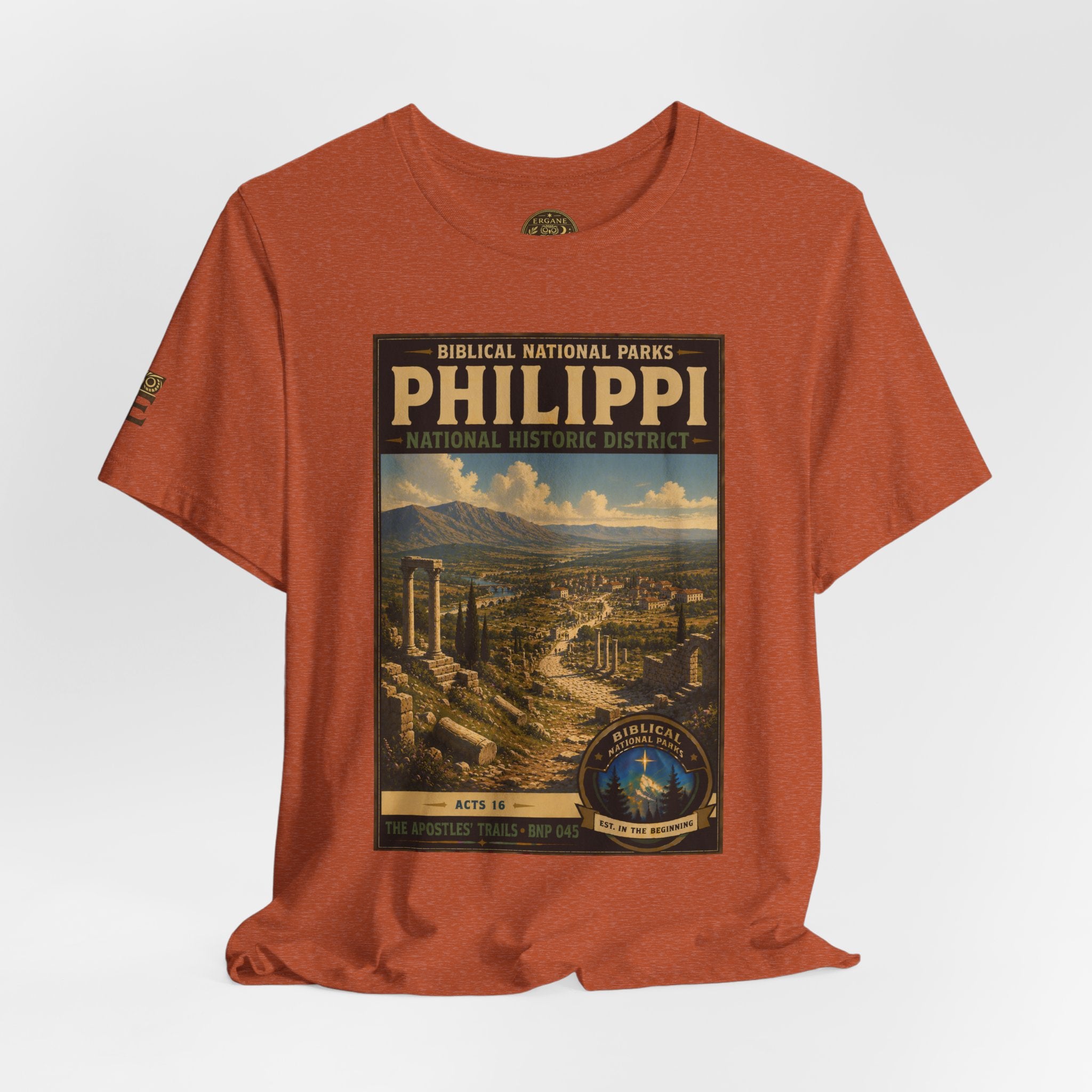 Biblical National Parks Collection VIII- The Apostles' Trails #045/049 | Acts 16 | Vintage nature poster Tee | Biblical national parks graphic shirt