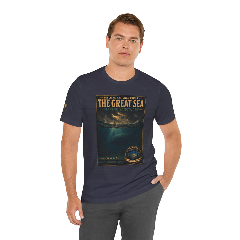 Biblical National Parks Collection V- Prophets & Wonders #030/030 Jonah 1-2 | Vintage nature poster Tee | Biblical national parks graphic shirt