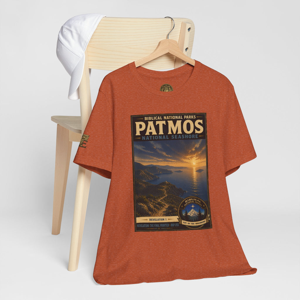 Biblical National Parks Collection X- #055/061 - Revelation: The Final Frontier | Revelation 1 | Vintage nature poster Tee | Biblical national parks graphic shirt
