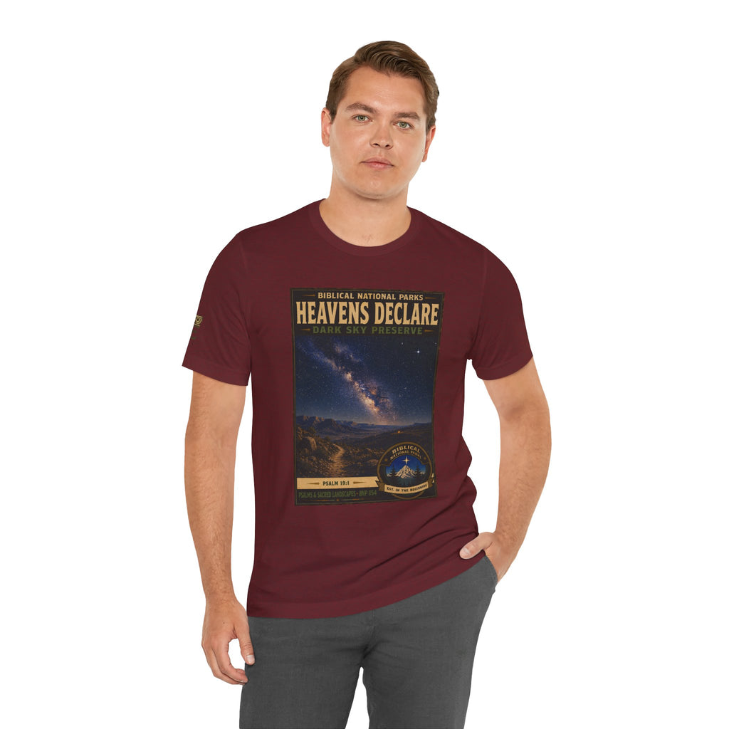 Biblical National Parks Collection IX- #054/054 -Psalms & Sacred Landscapes | Psalm 19:1 | Vintage nature poster Tee | Biblical national parks graphic shirt