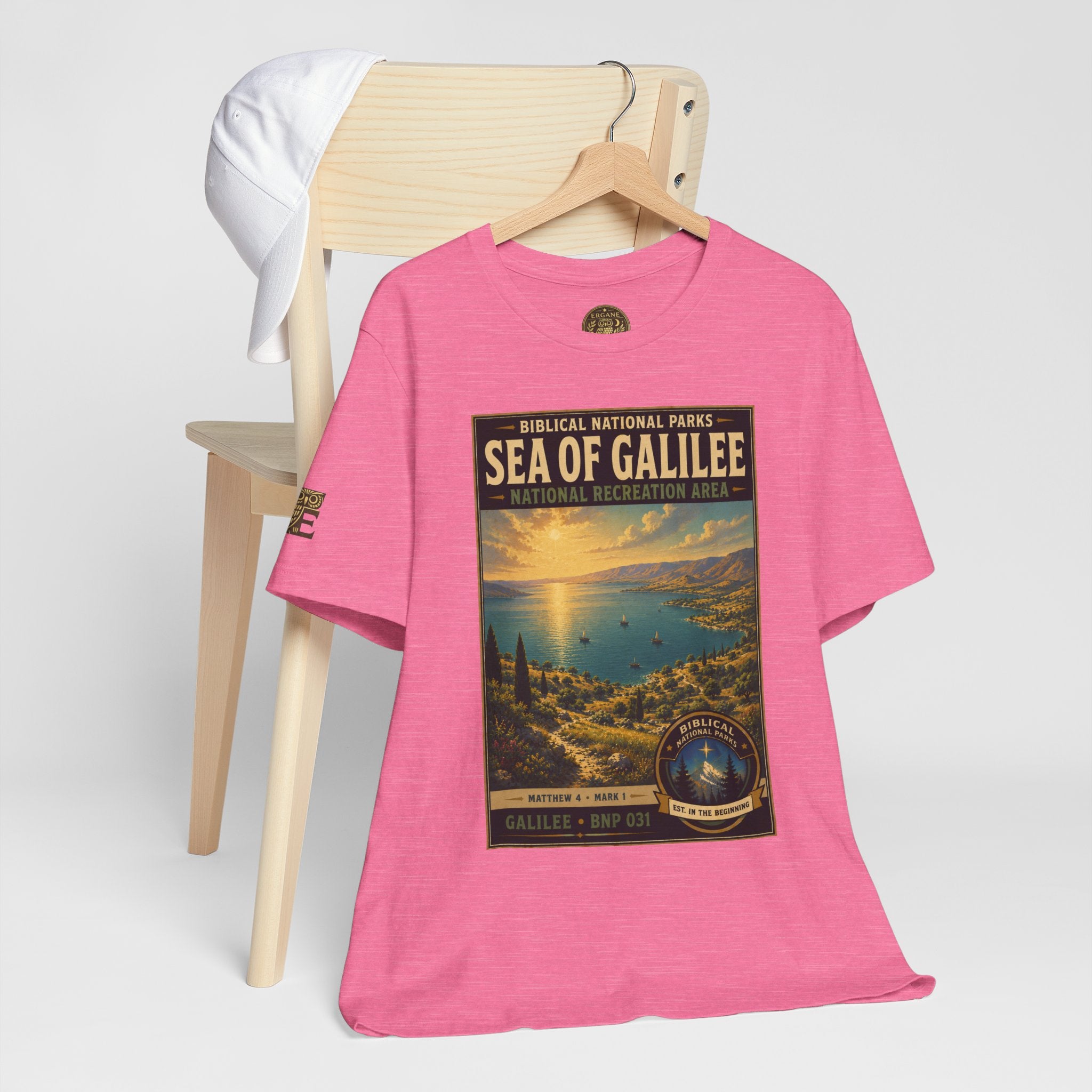 Biblical National Parks Collection VI- Galilee #031/035 Matthew 4 & Mark 1 | Vintage nature poster Tee | Biblical national parks graphic shirt