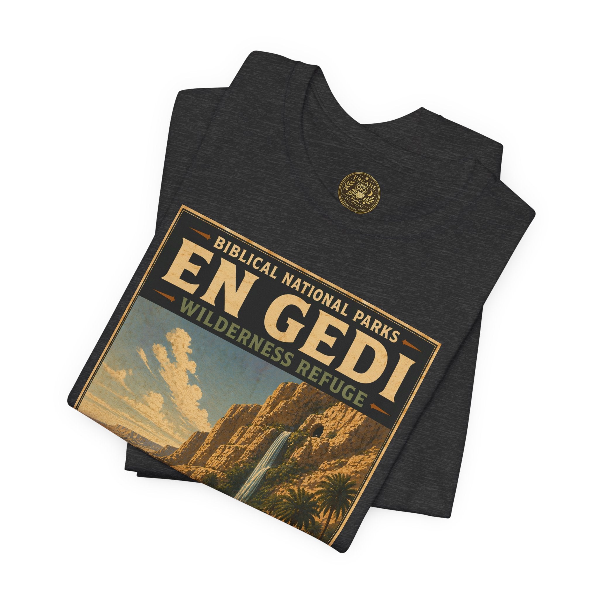 Biblical National Parks Collection IV- Heros & Battlefields #022/023 1 Samuel 23-24 | Vintage nature poster Tee | Biblical national parks graphic shirt