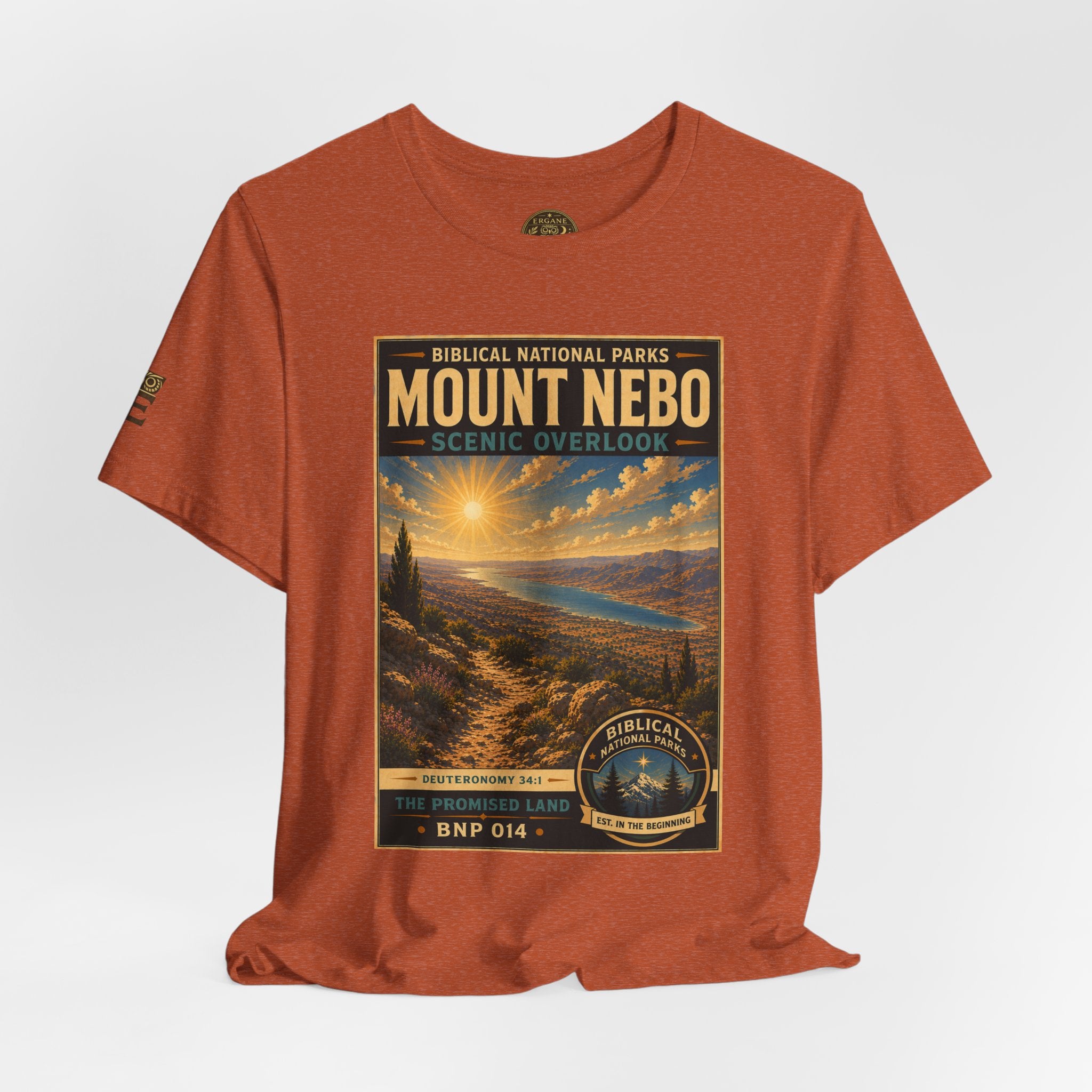 Biblical National Parks Collection III- The Promised Land #014/018 Deuteronomy 34:1 | Vintage nature poster Tee | Biblical national parks graphic shirt