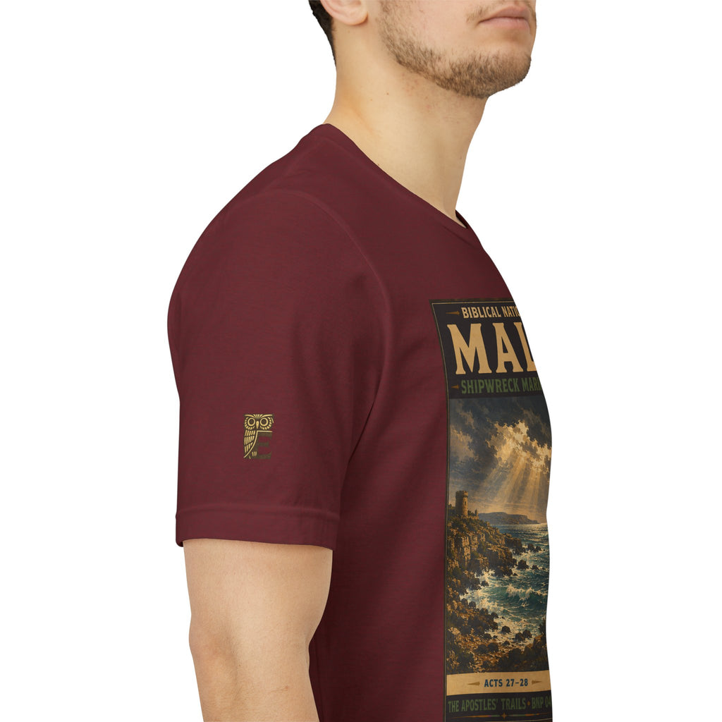 Biblical National Parks Collection VIII- The Apostles' Trails #049/049 | Acts 27-28 | Vintage nature poster Tee | Biblical national parks graphic shirt