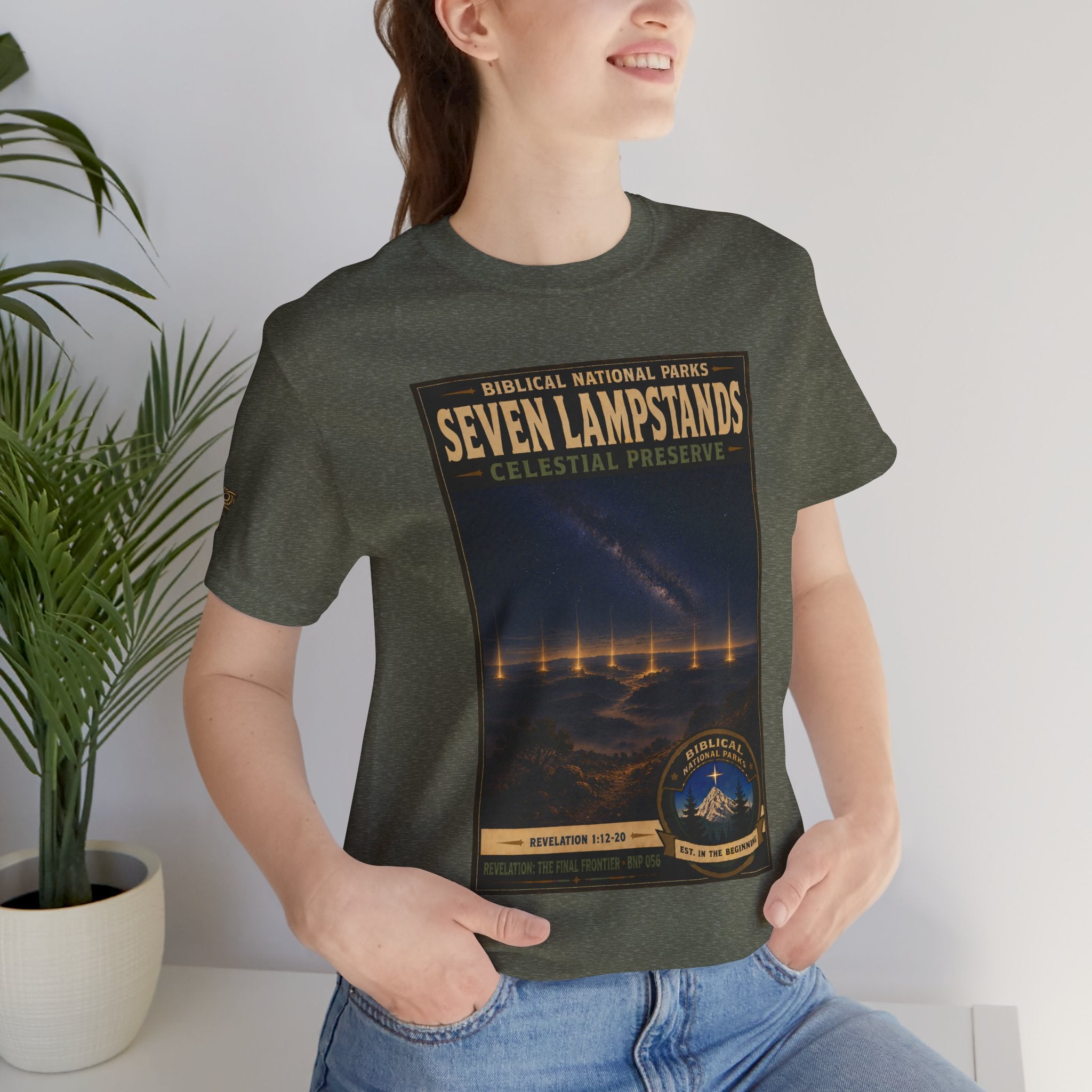 Biblical National Parks Collection X- #056/061 - Revelation: The Final Frontier | Revelation 1: 12-20 | Vintage nature poster Tee | Biblical national parks graphic shirt