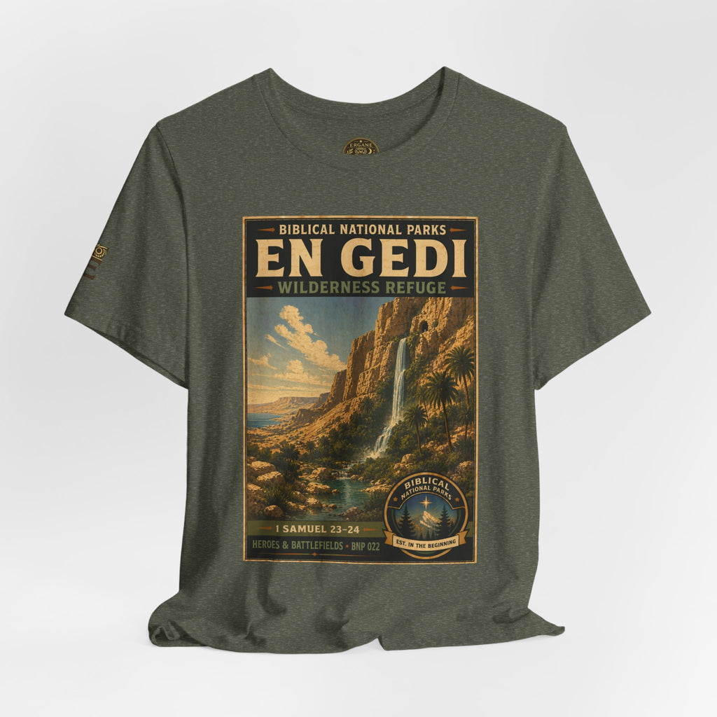 Biblical National Parks Collection IV- Heros & Battlefields #022/023 1 Samuel 23-24 | Vintage nature poster Tee | Biblical national parks graphic shirt