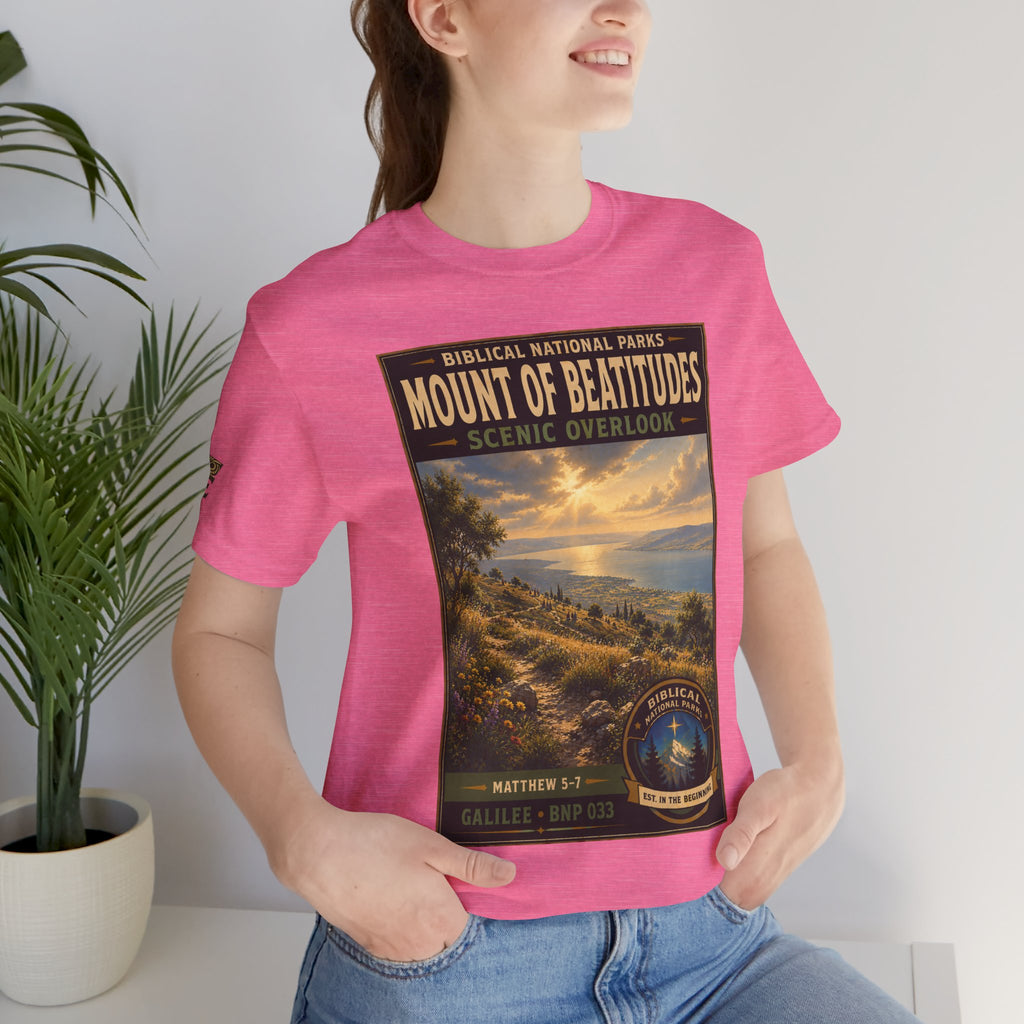 Biblical National Parks Collection VI- Galilee #033/035 Matthew 5-7 | Vintage nature poster Tee | Biblical national parks graphic shirt