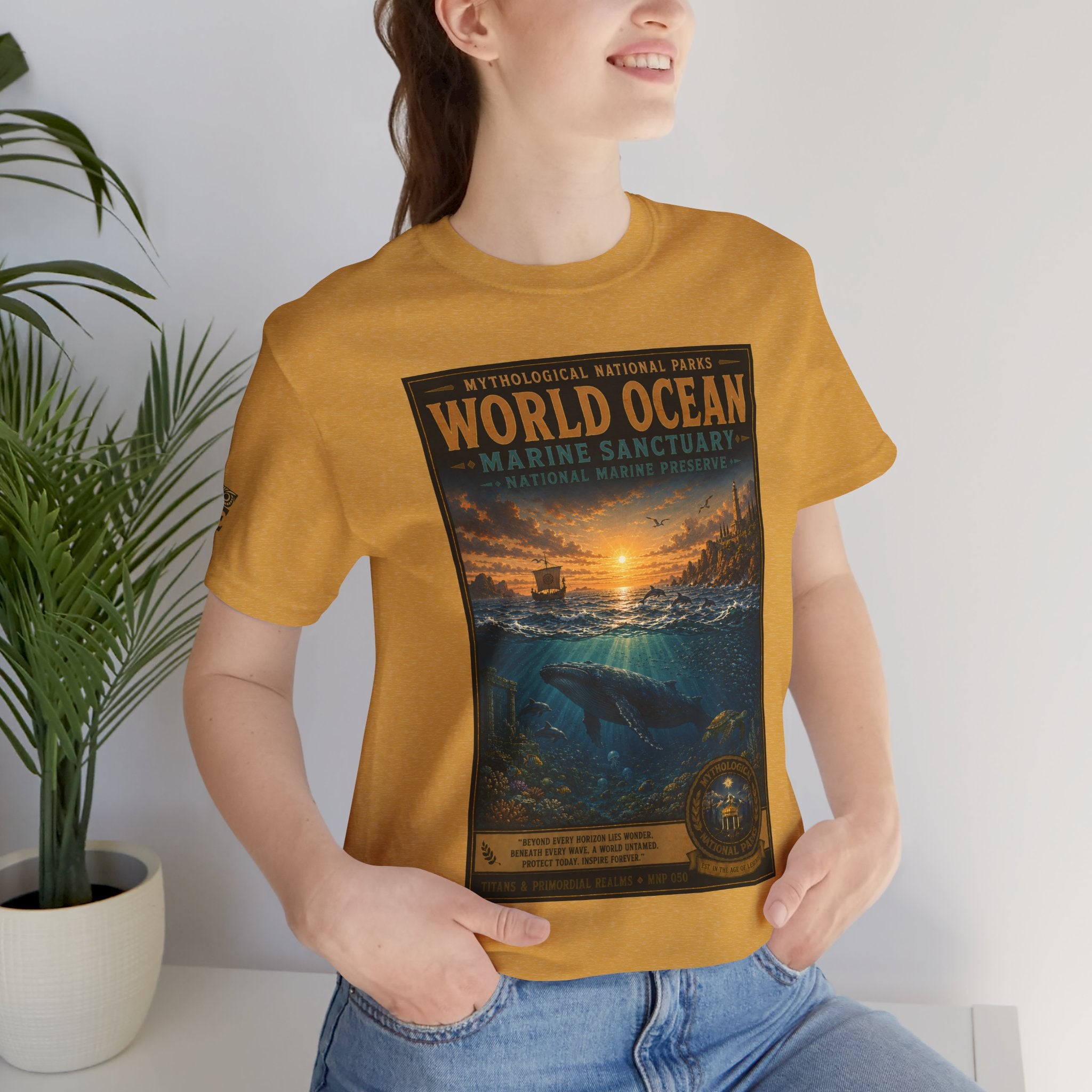 Mythological National Parks COLLECTION V- #050-050 TITANS & PRIMORDIAL REALMS | Vintage nature poster Tee | Mythological National Parks graphic shirt