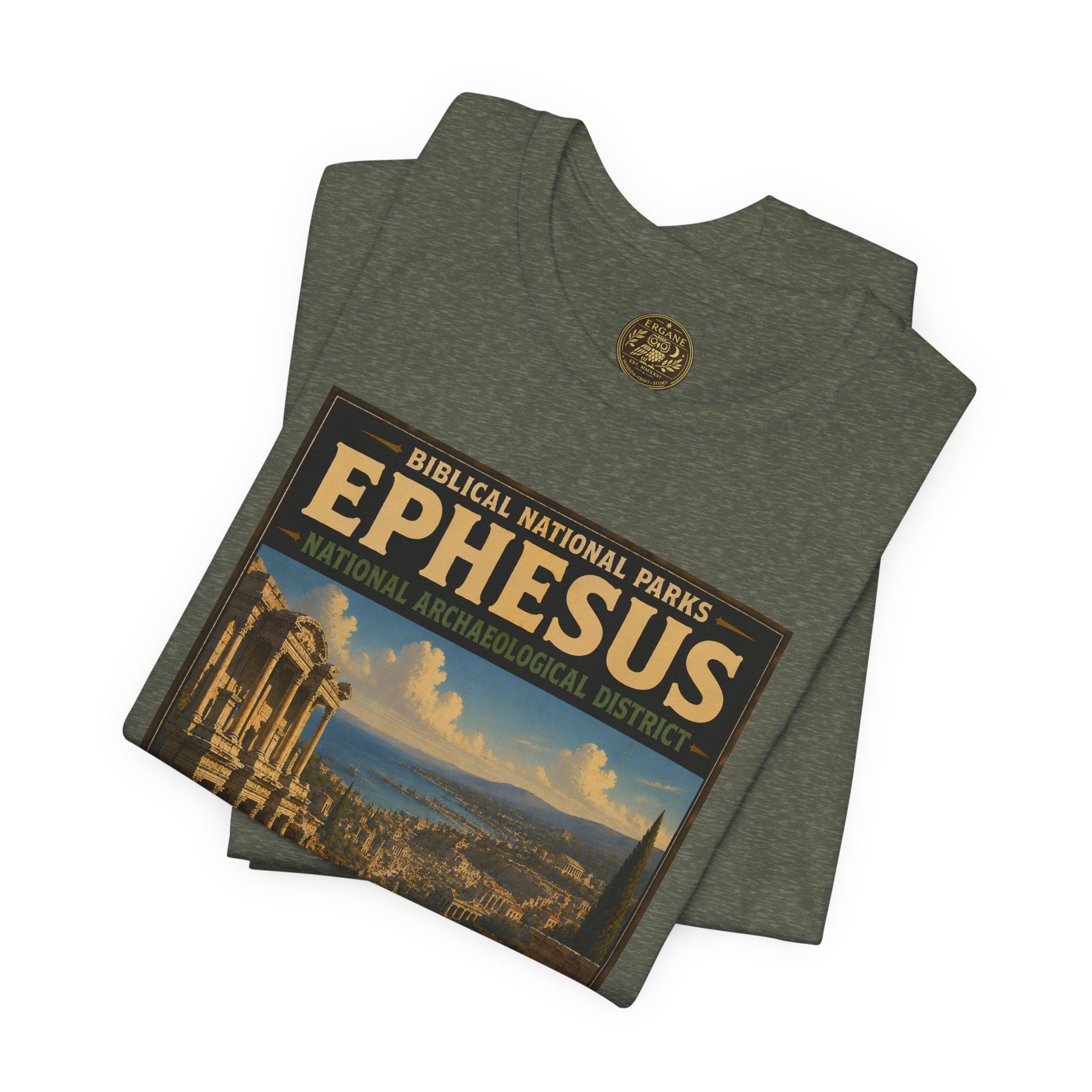 Biblical National Parks Collection VIII- The Apostles' Trails #048/049 | Acts 19 | Vintage nature poster Tee | Biblical national parks graphic shirt