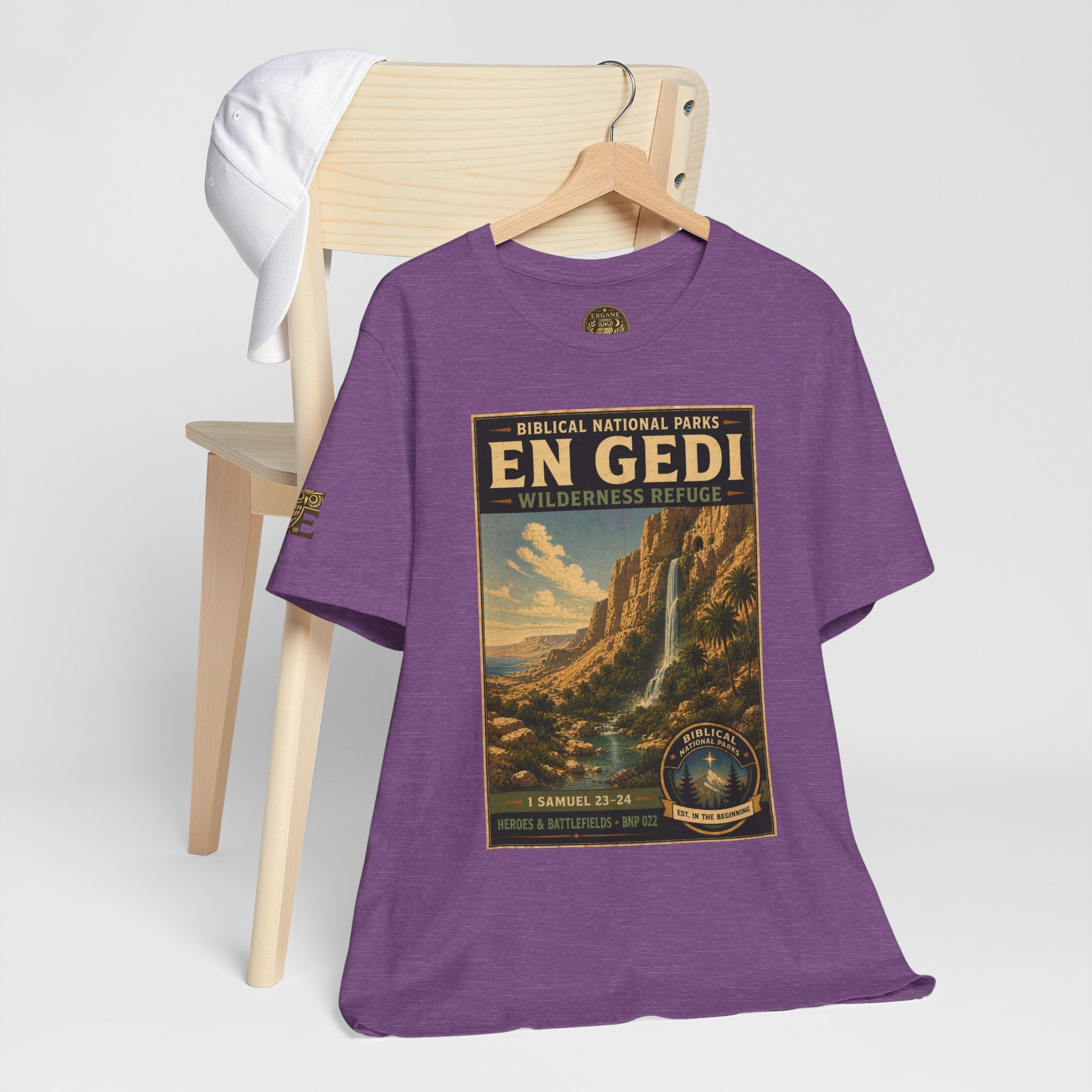 Biblical National Parks Collection IV- Heros & Battlefields #022/023 1 Samuel 23-24 | Vintage nature poster Tee | Biblical national parks graphic shirt