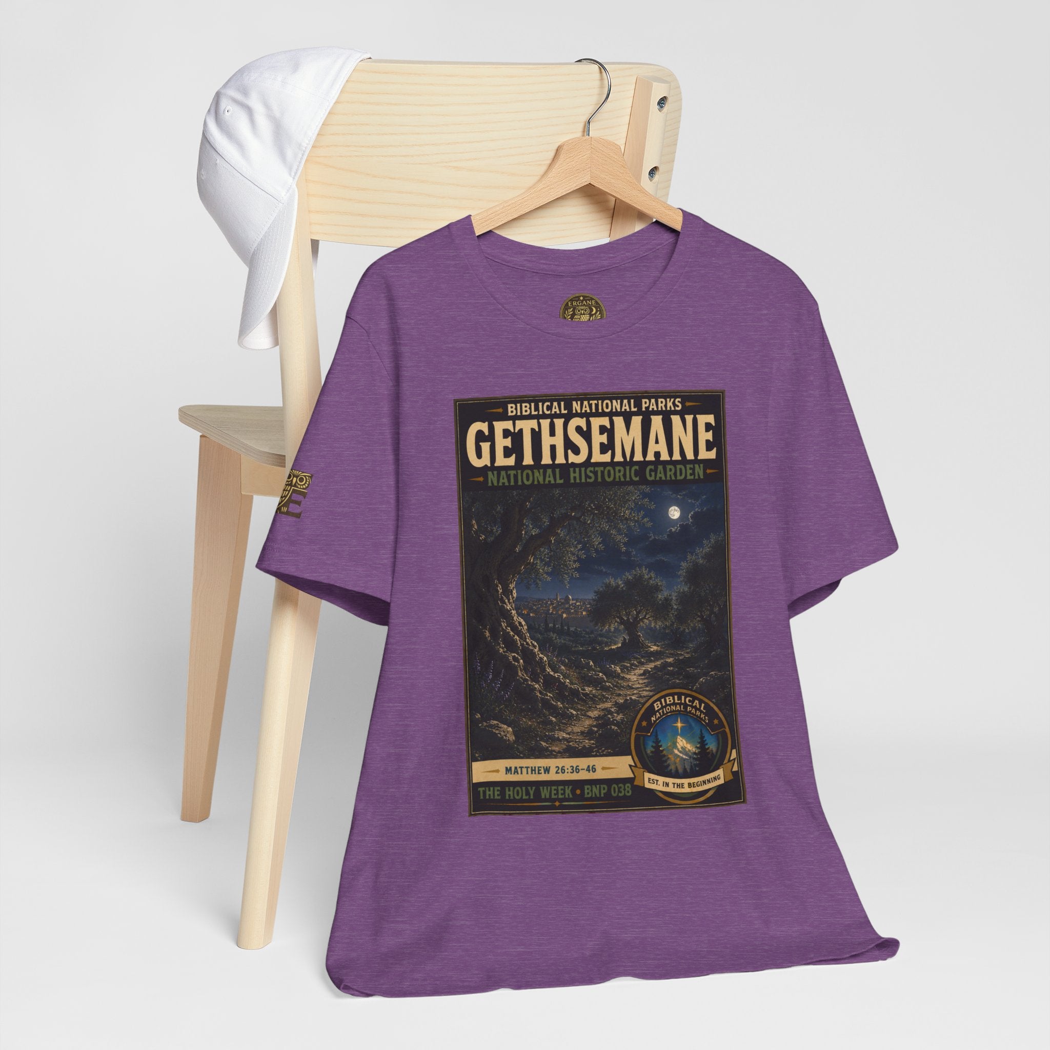 Biblical National Parks Collection VII- The Holy Week #038/041 | Matthew 26: 36-46 | Vintage nature poster Tee | Biblical national parks graphic shirt
