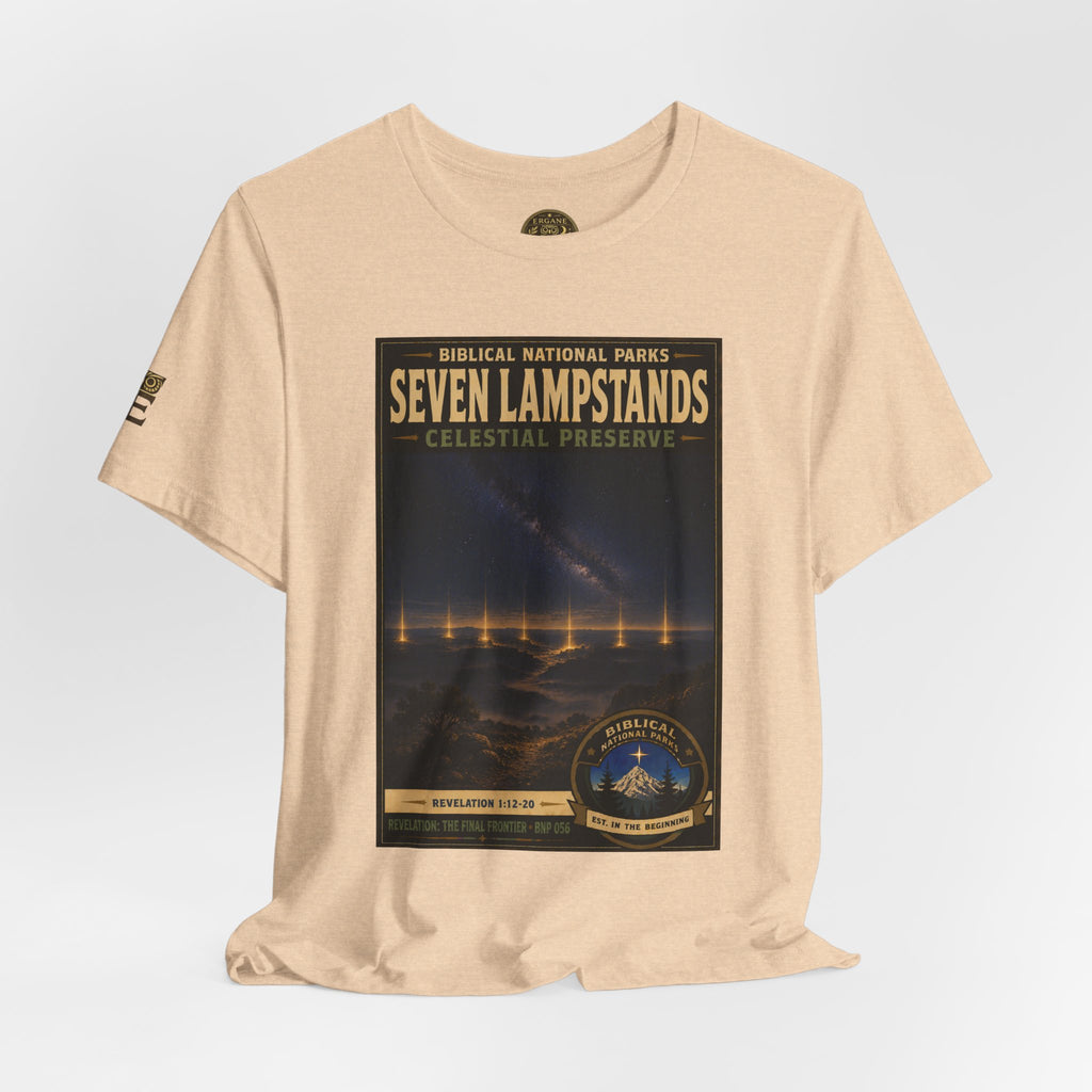 Biblical National Parks Collection X- #056/061 - Revelation: The Final Frontier | Revelation 1: 12-20 | Vintage nature poster Tee | Biblical national parks graphic shirt