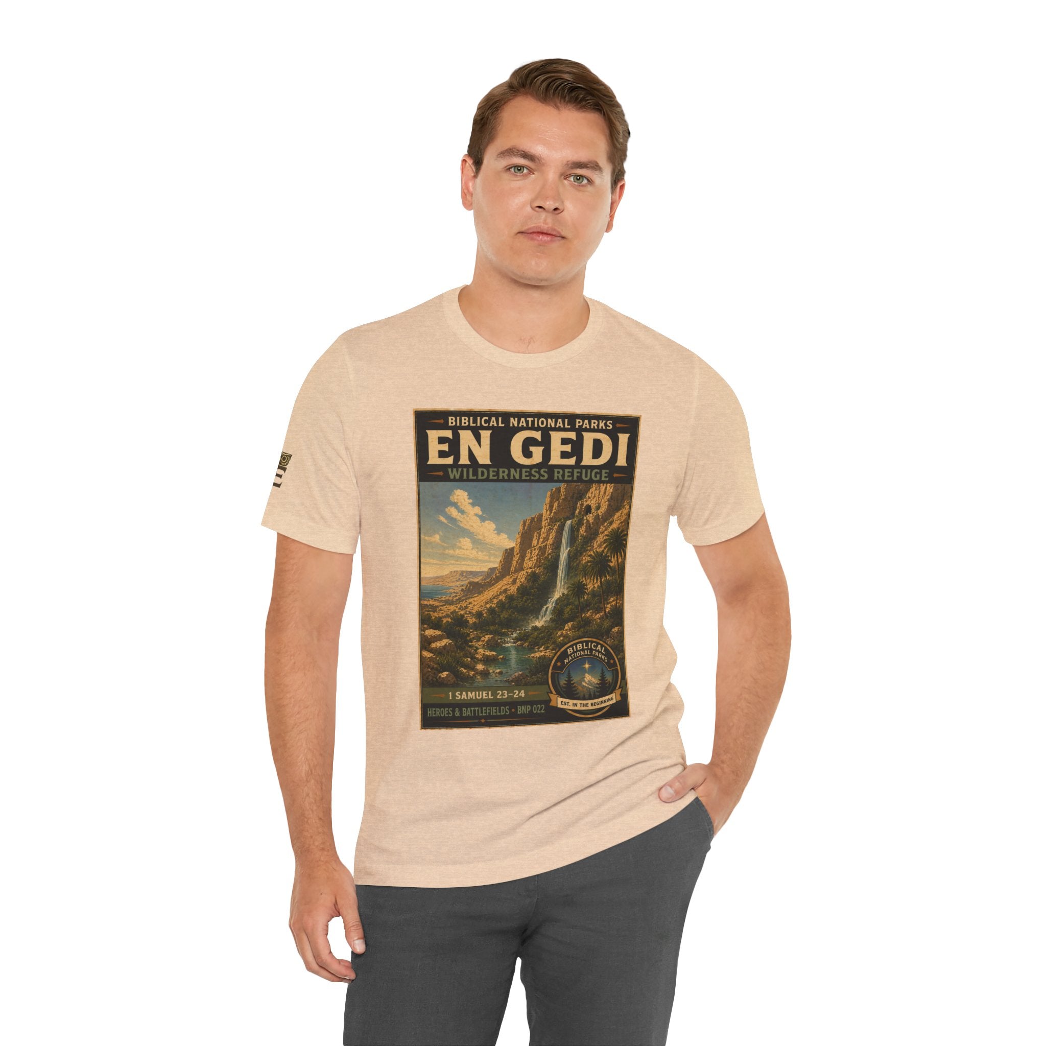 Biblical National Parks Collection IV- Heros & Battlefields #022/023 1 Samuel 23-24 | Vintage nature poster Tee | Biblical national parks graphic shirt